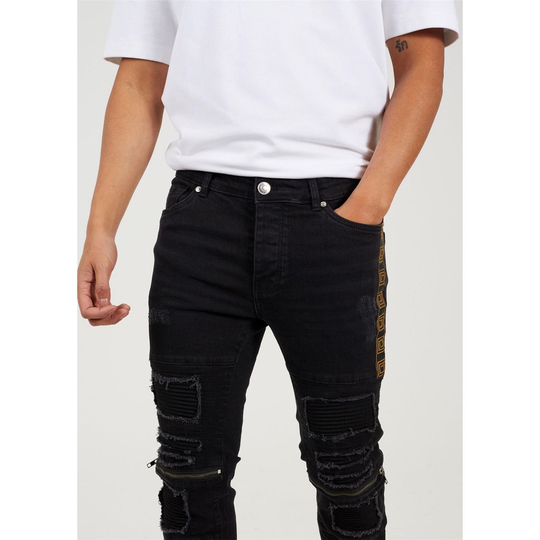 Brave Soul Wash Bike Jean With Stitch Detail