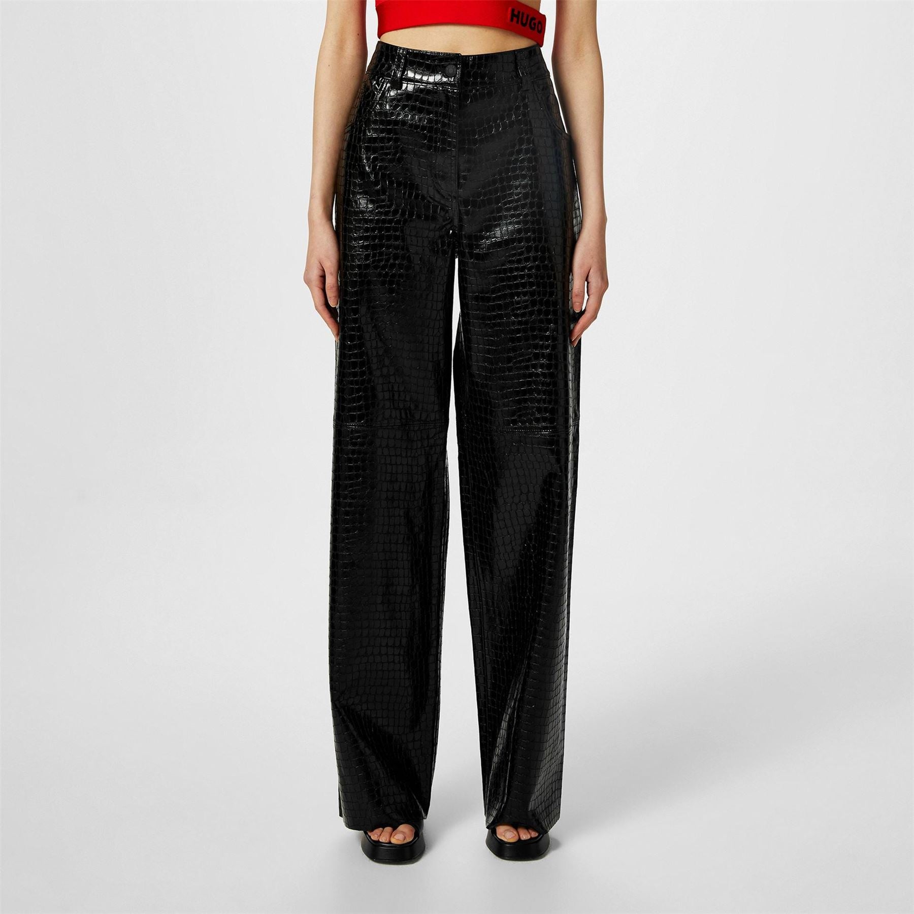 Hugo Hugara Leather Trousers