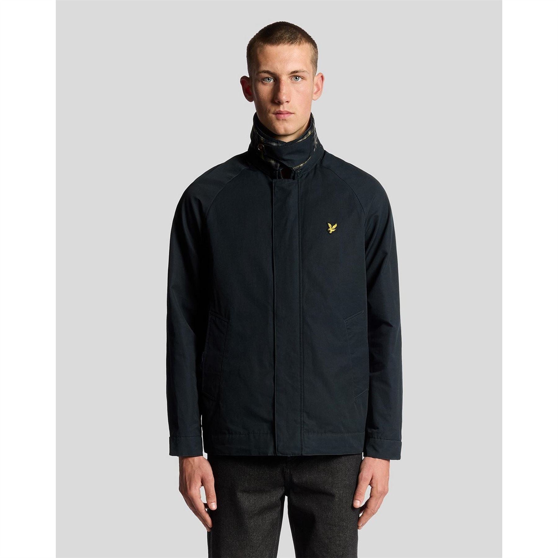 Lyle and Scott Tartan Lined Water Resistant Harrington Jacket