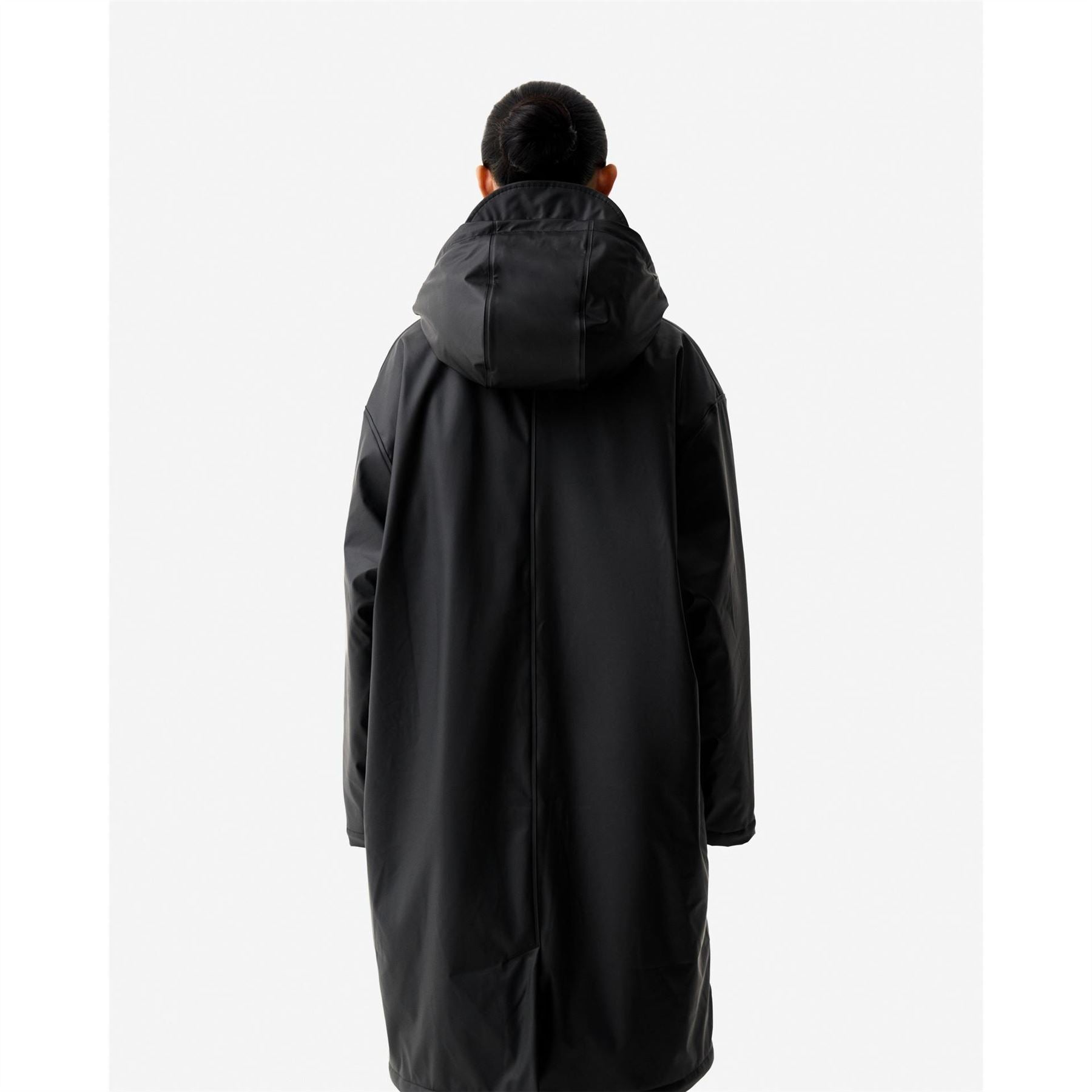 Hunter Cocoon Solid Patterned Hooded Zipped Pocket Coat