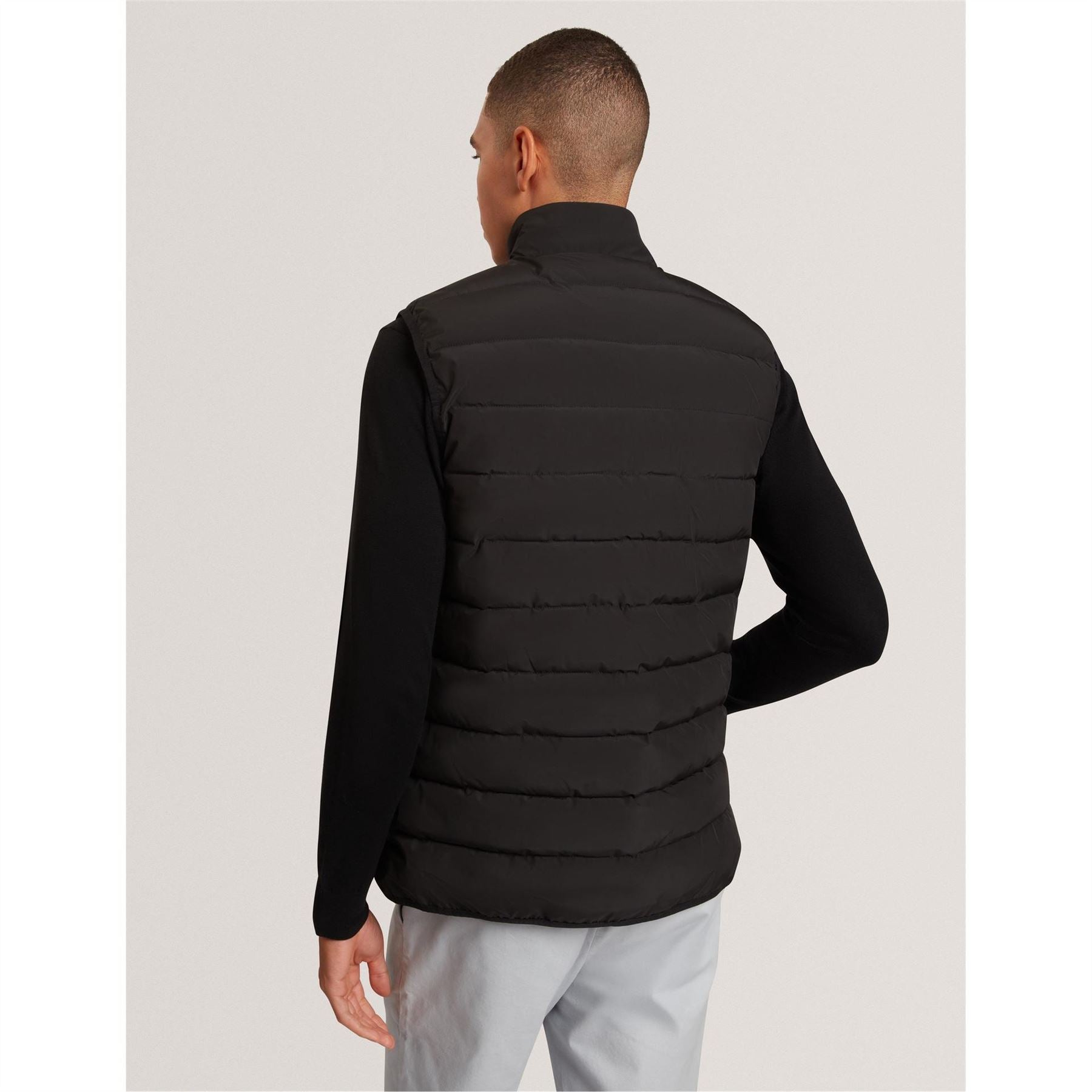 Ted Baker Quilted Horizontal Stripe Puffer Coat