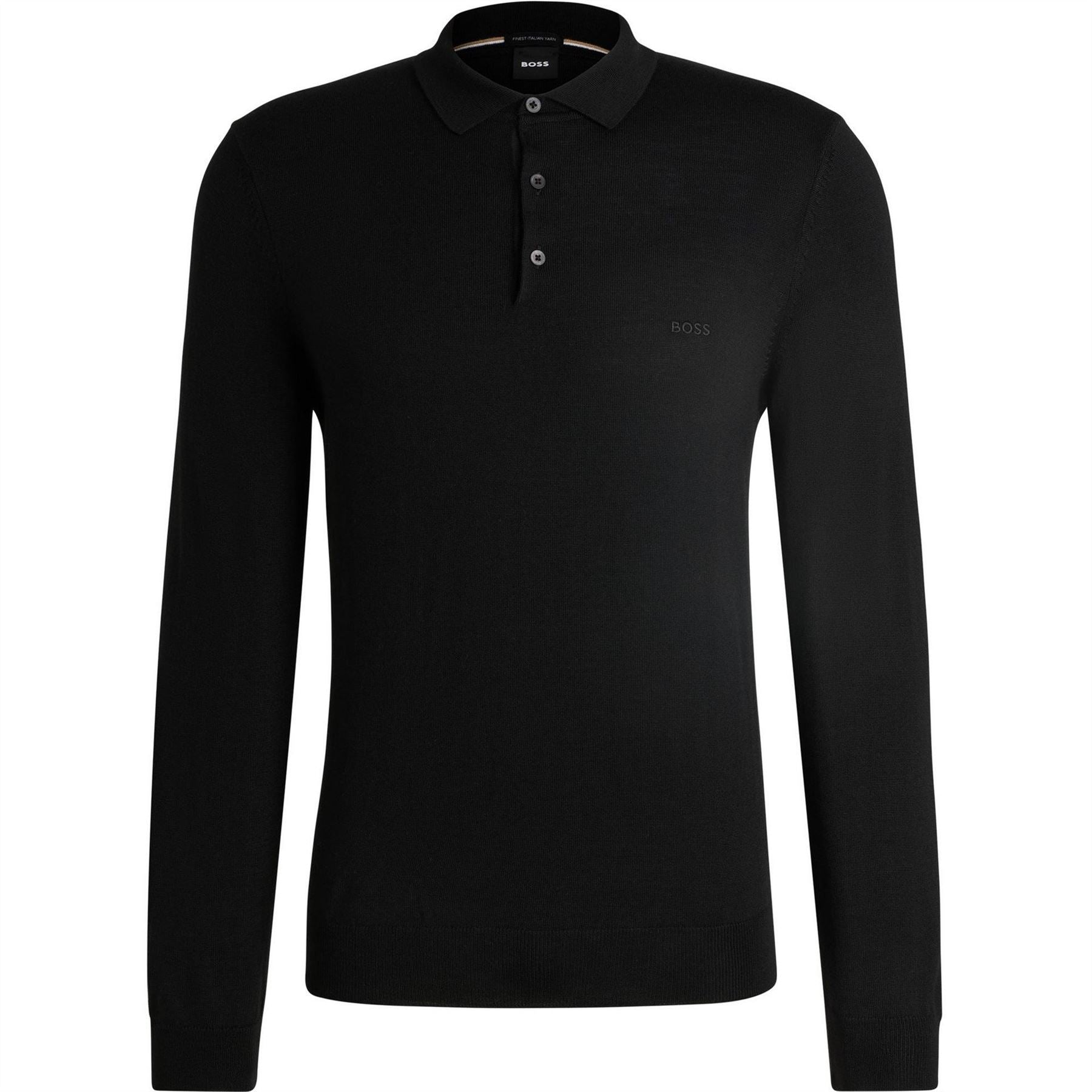 Boss Bono Black Knitted Crew Neck Jumpers
