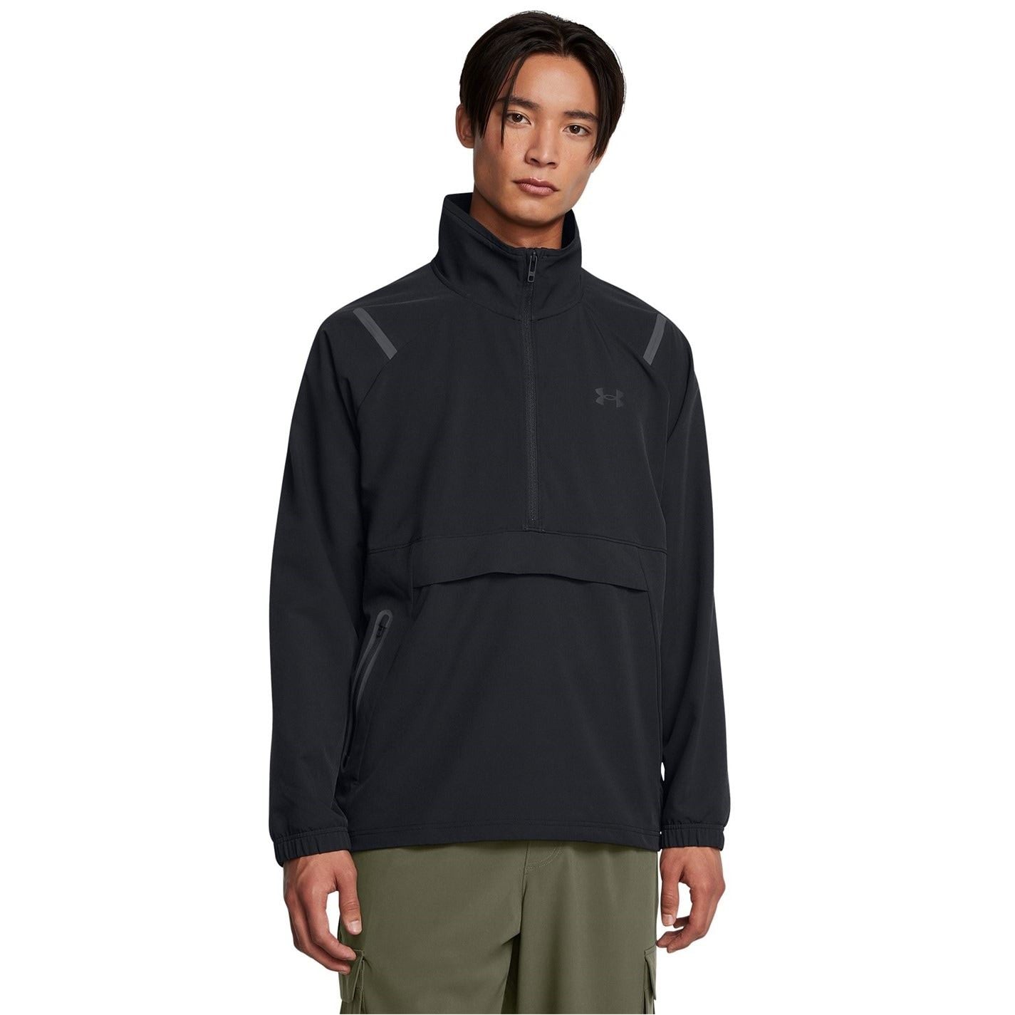 Under Armour Unstoppable Solid Patterned Anorak Jacket with Drawstring