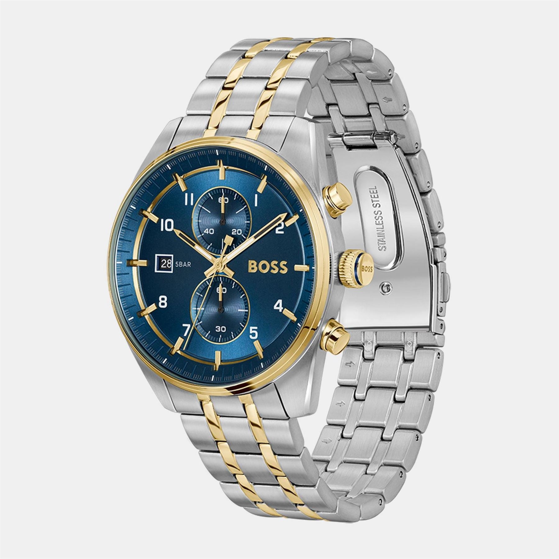 Boss BOSS Skytraveller Bi Colour Chronograph Watch