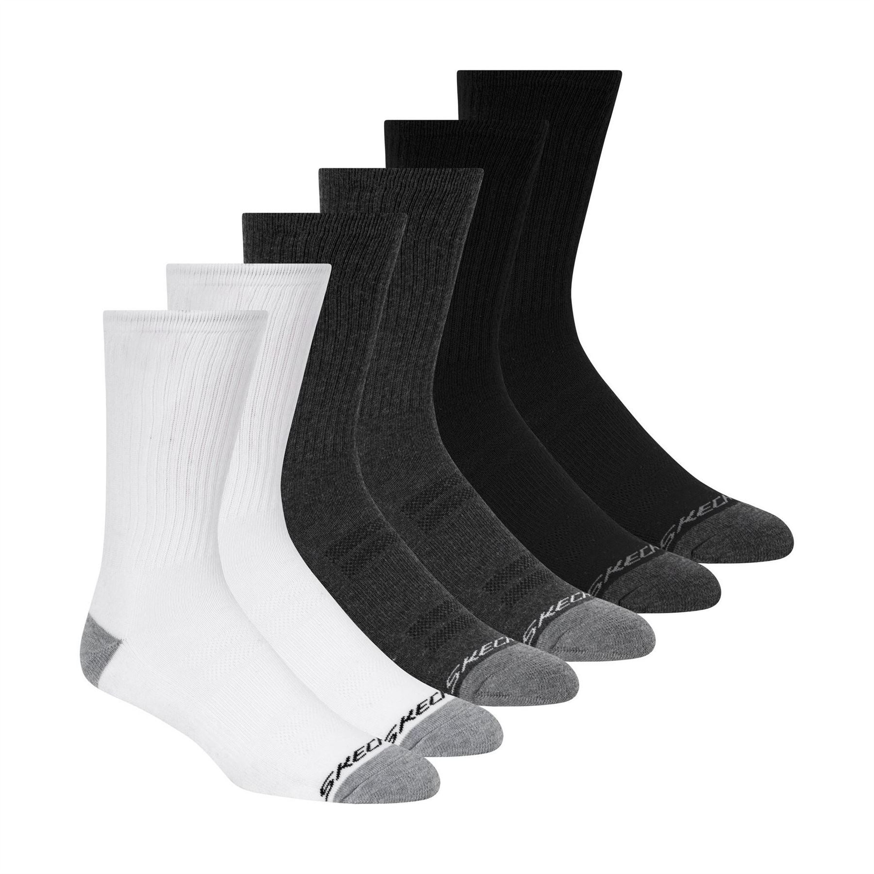 Skechers 6 Pack Crew Long Socks