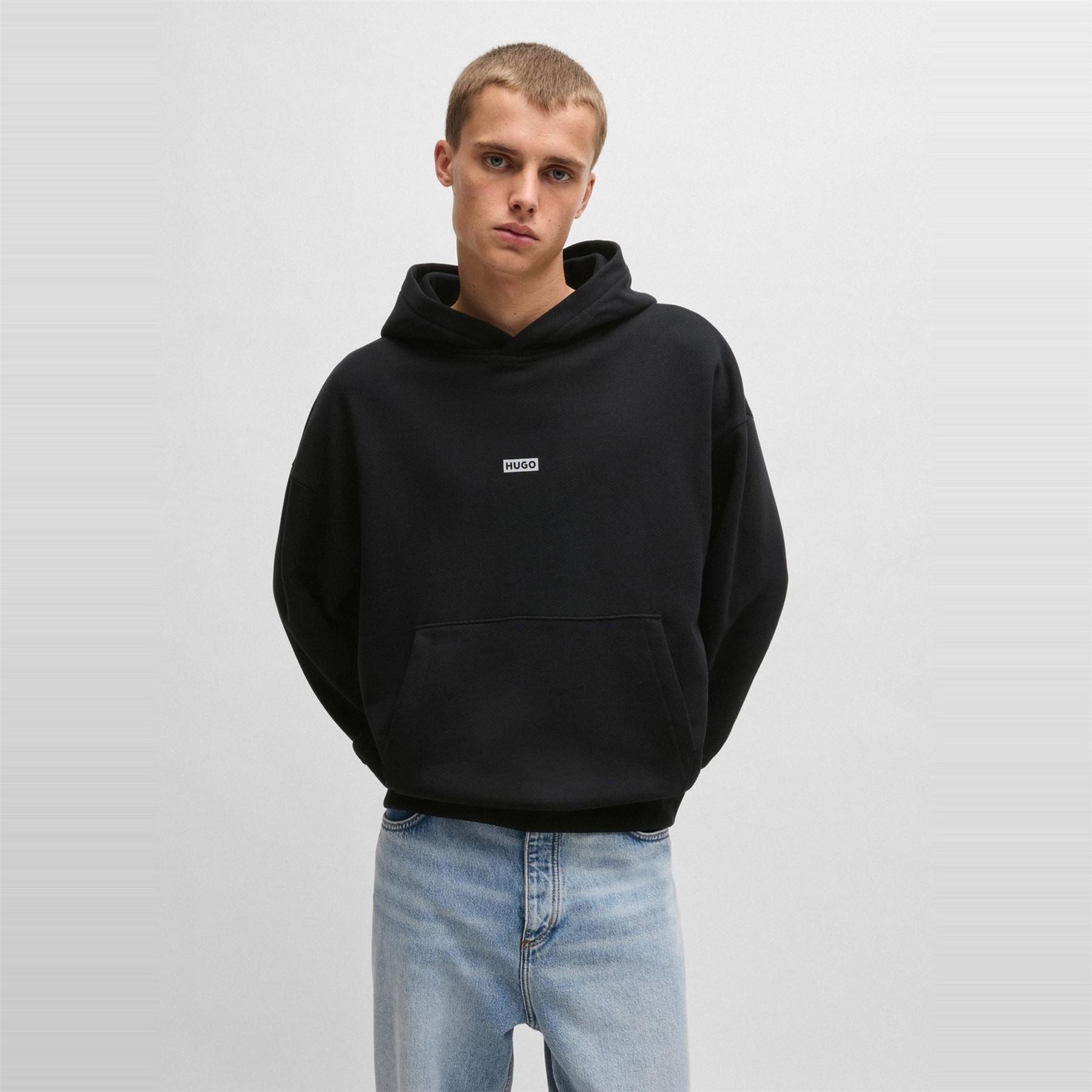 Hugo HUGO Nazardo Drawstring Hoodie with Modern Logo Detail