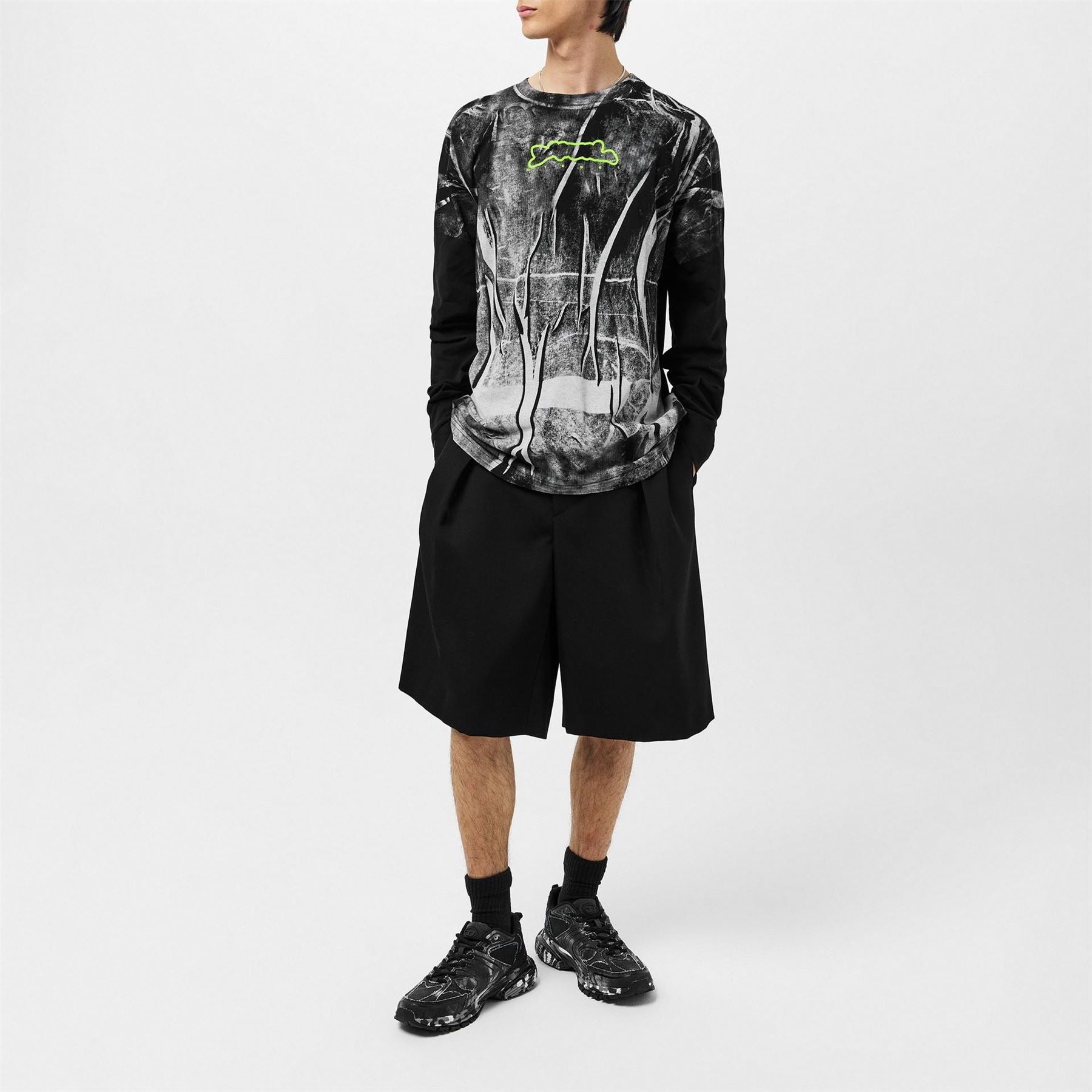 Diesel Regular Fit Long Sleeve Crew Neck T-Shirt