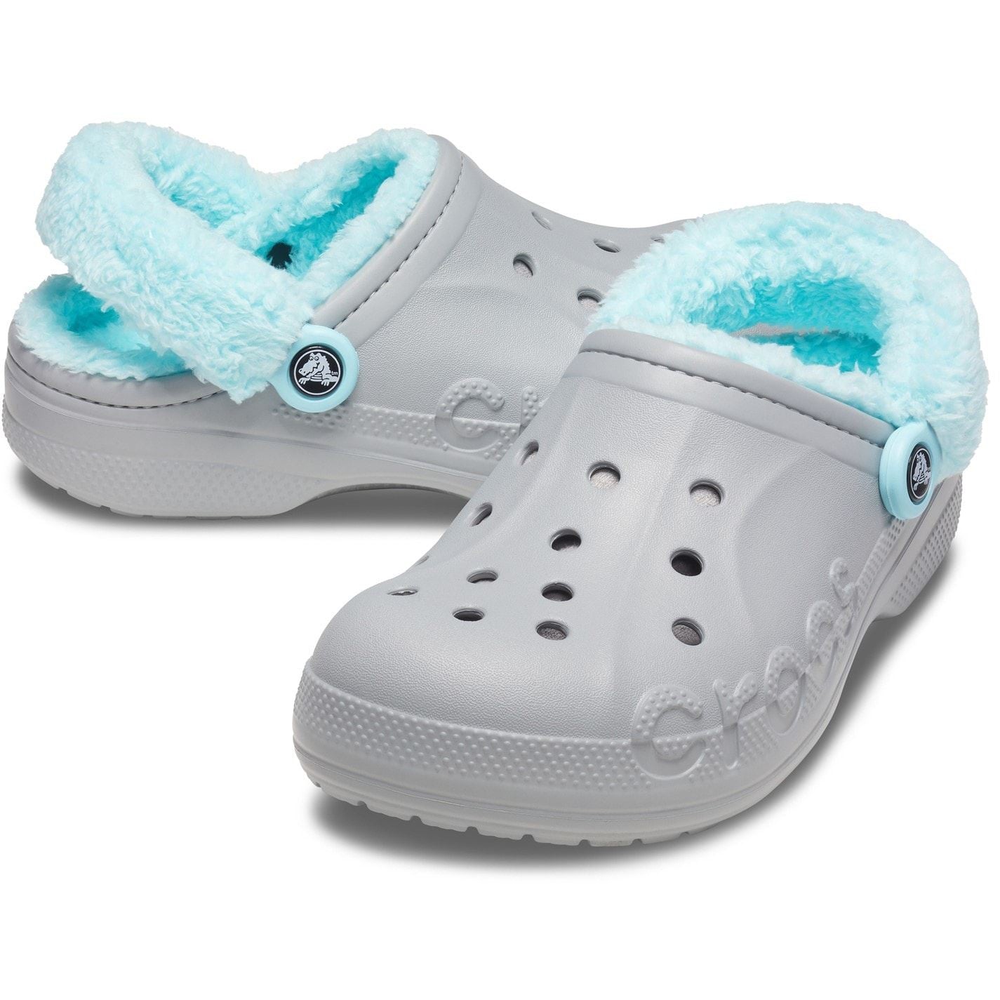Crocs Womens Baya Lined Fuzz Strap Clog