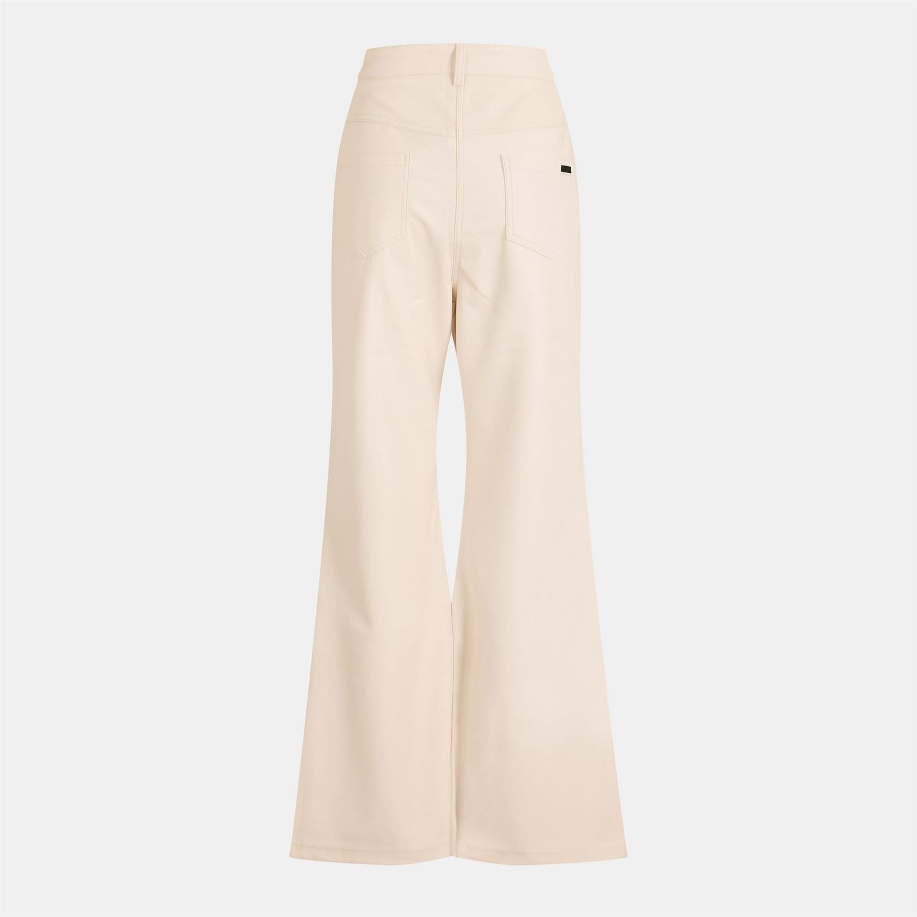 AmyLynn Solid Patterned Wide Leg Trousers