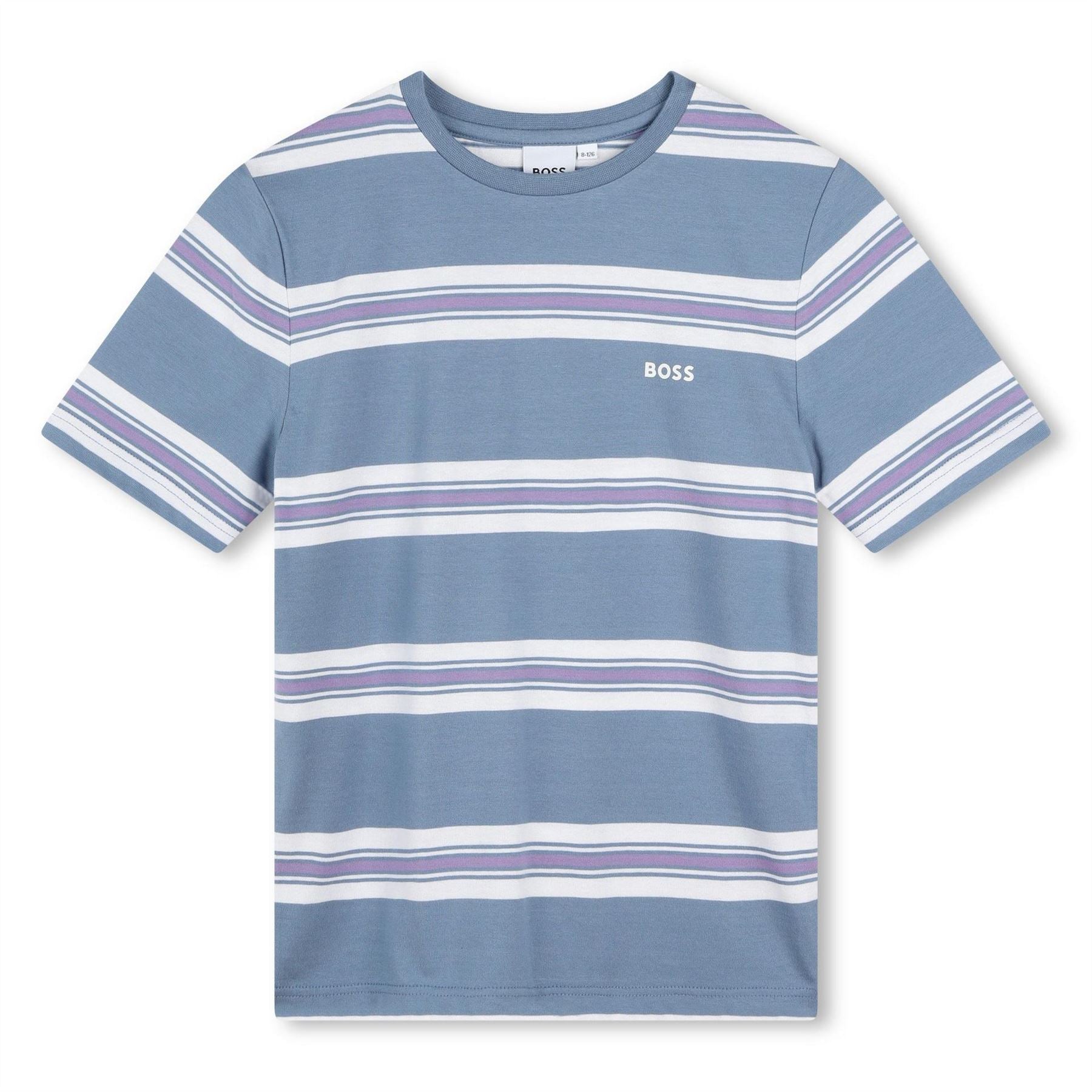 Boss Striped Regular Fit Crew Neck T-Shirt