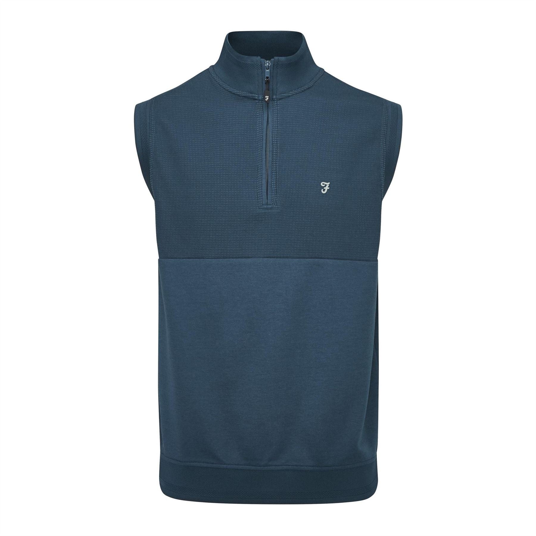 Farah Mock Neck Regular Fit Sleeveless Sweater