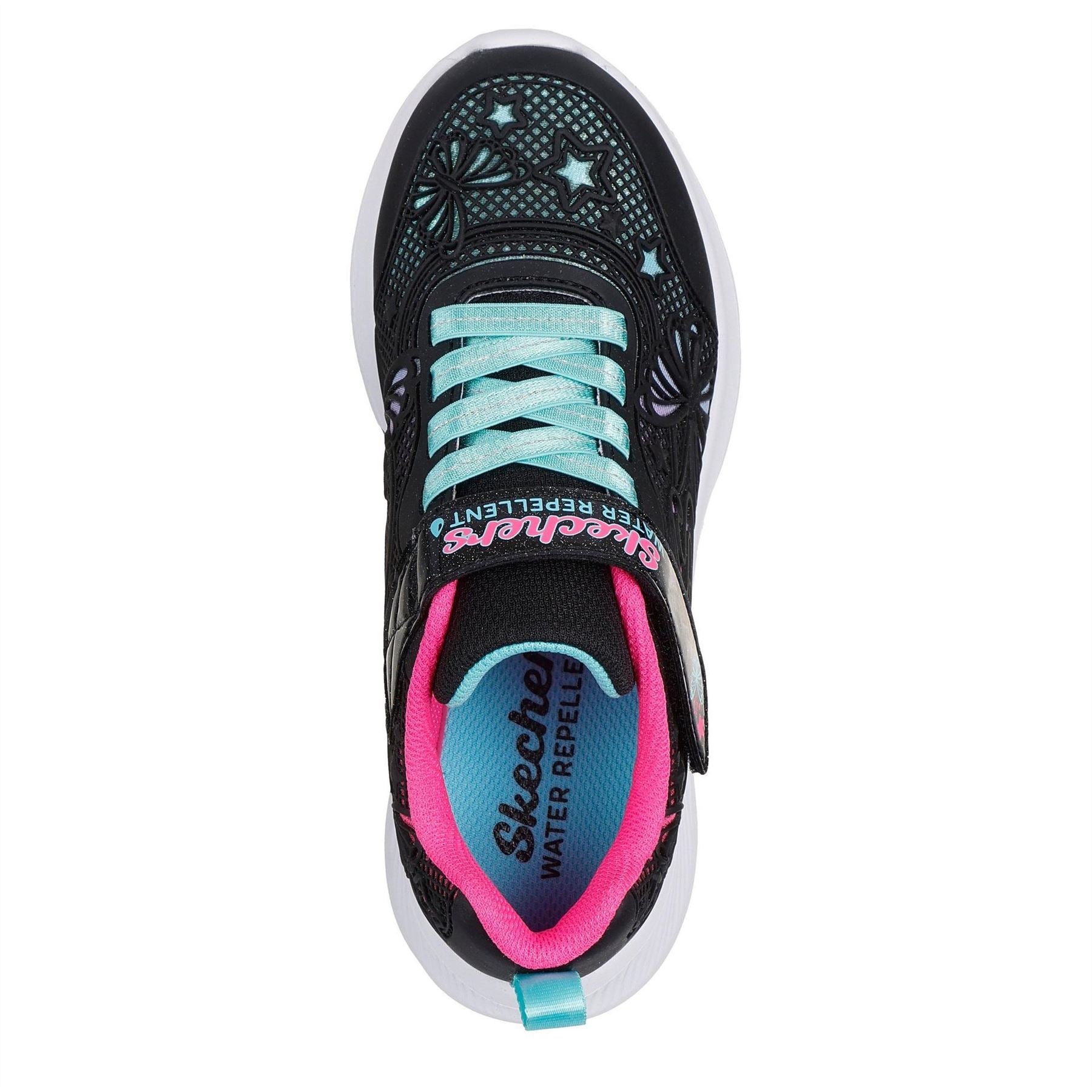 Skechers Flower Theme Kpu Water Repellent Sn Low Top Trainers Girls