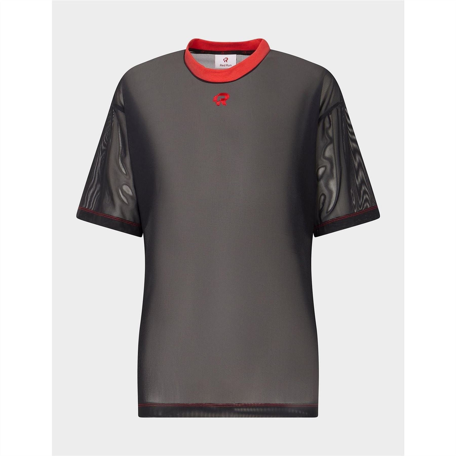 Red Run Oversized Net T-Shirt