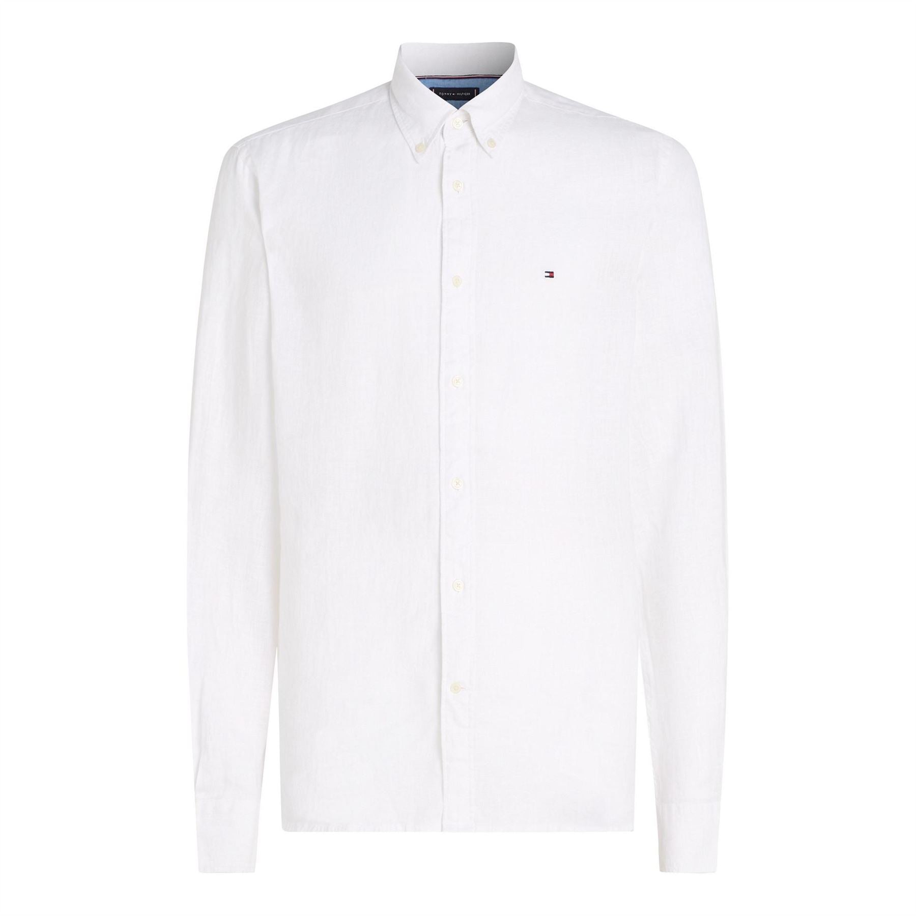Tommy Hilfiger Pigment Dyed Long Sleeve Plain Shirt