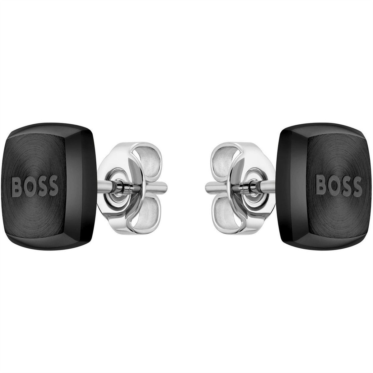 Boss Yann Stud Stainless Steel Square Earrings