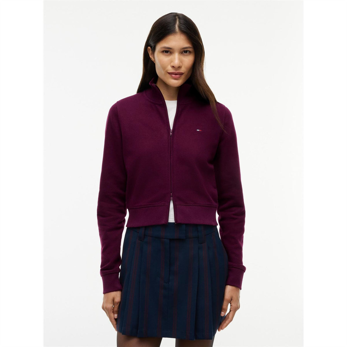 Tommy Jeans Essential Fitted Full Zip Cotton Fleece