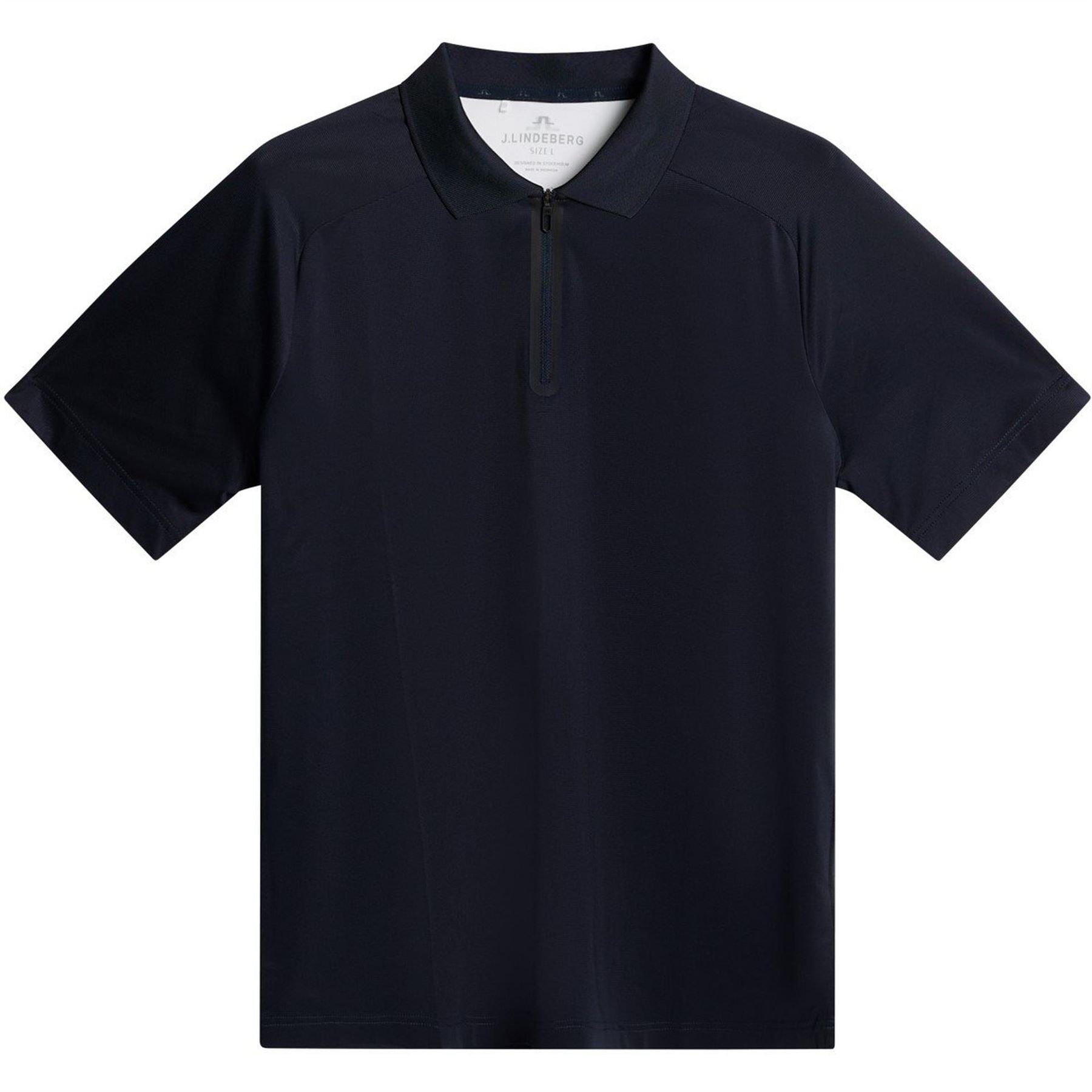 J Lindeberg Golf Nero Polo Sn52
