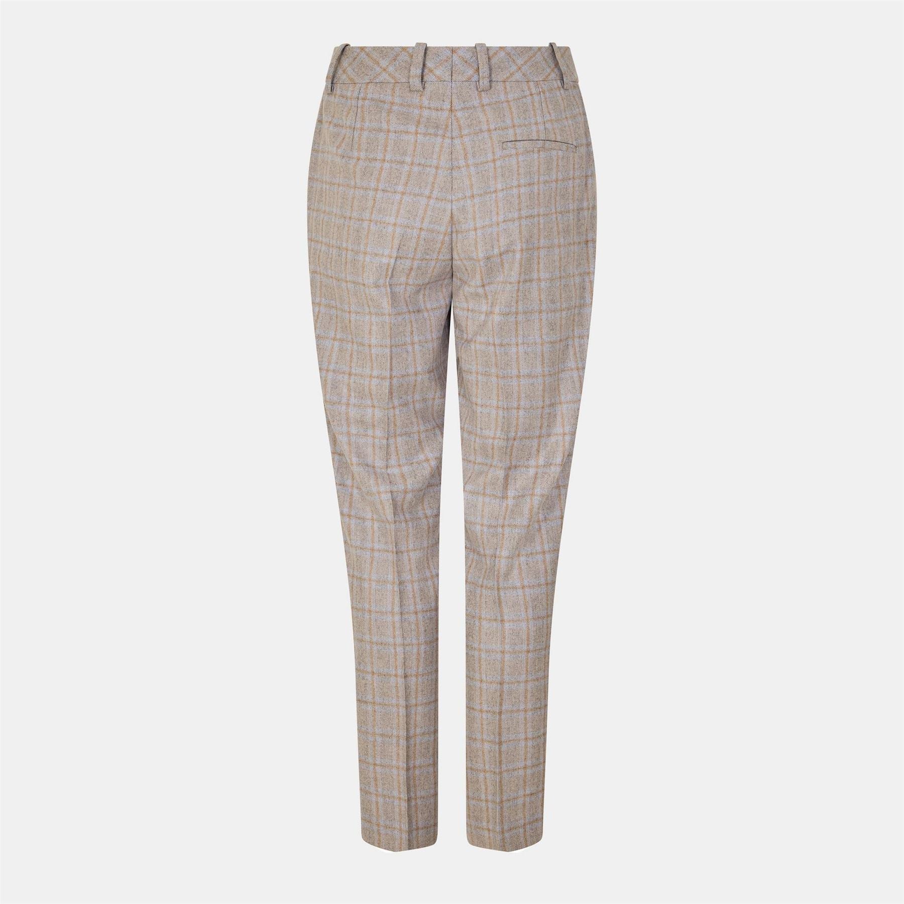 Boss Tamata2 Plaid Slim Cigarette Trousers