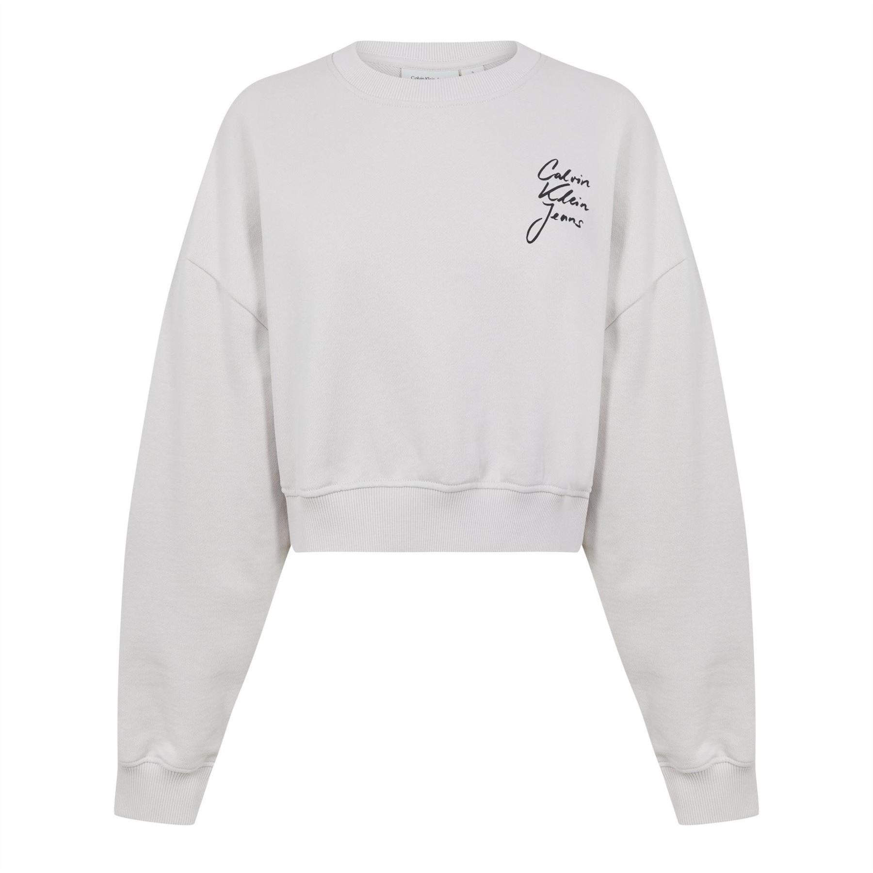 Calvin Klein Jeans Institutional Drop Shoulder Cropped Sweatshirt
