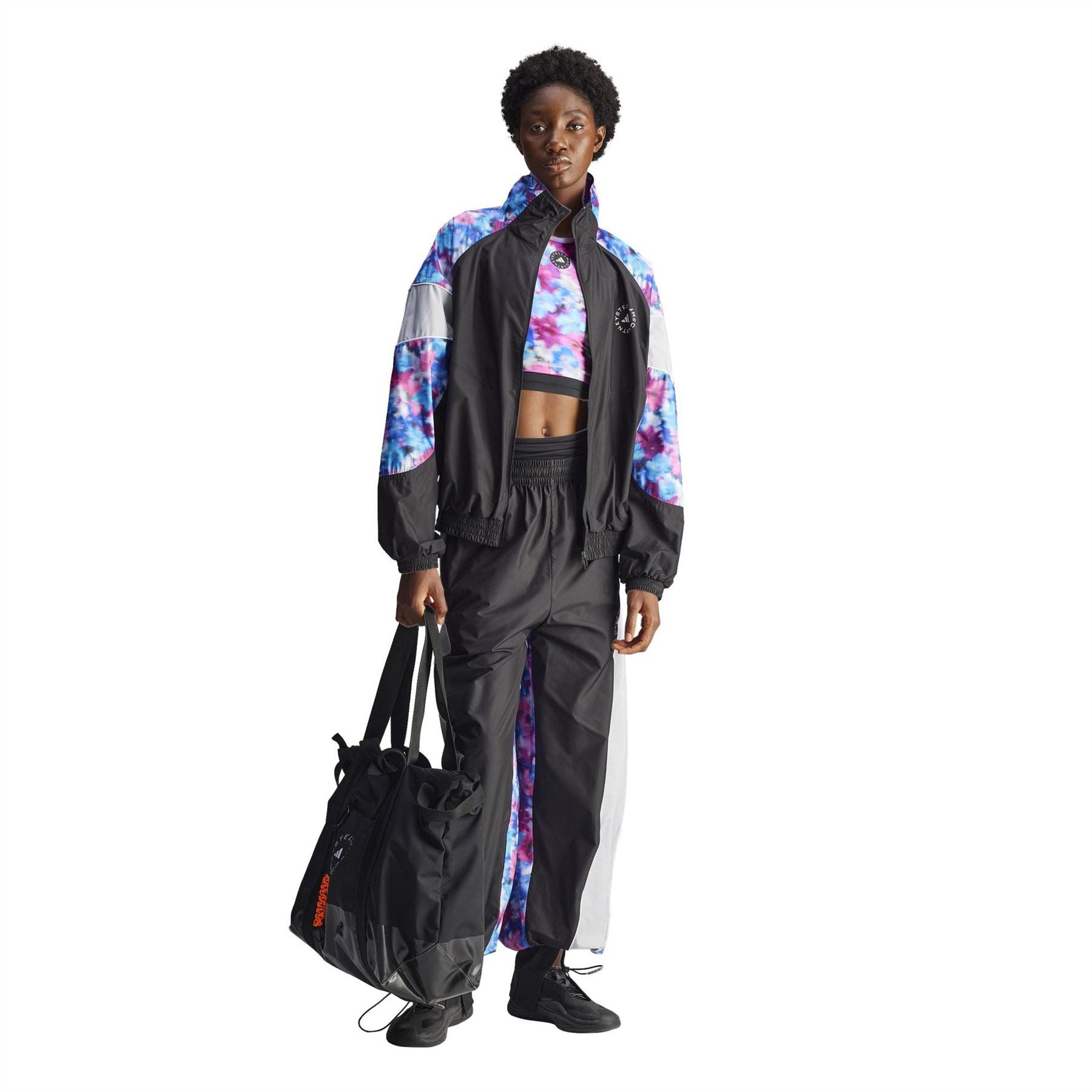 adidas Color Block Patterned Wide Leg Track Pants