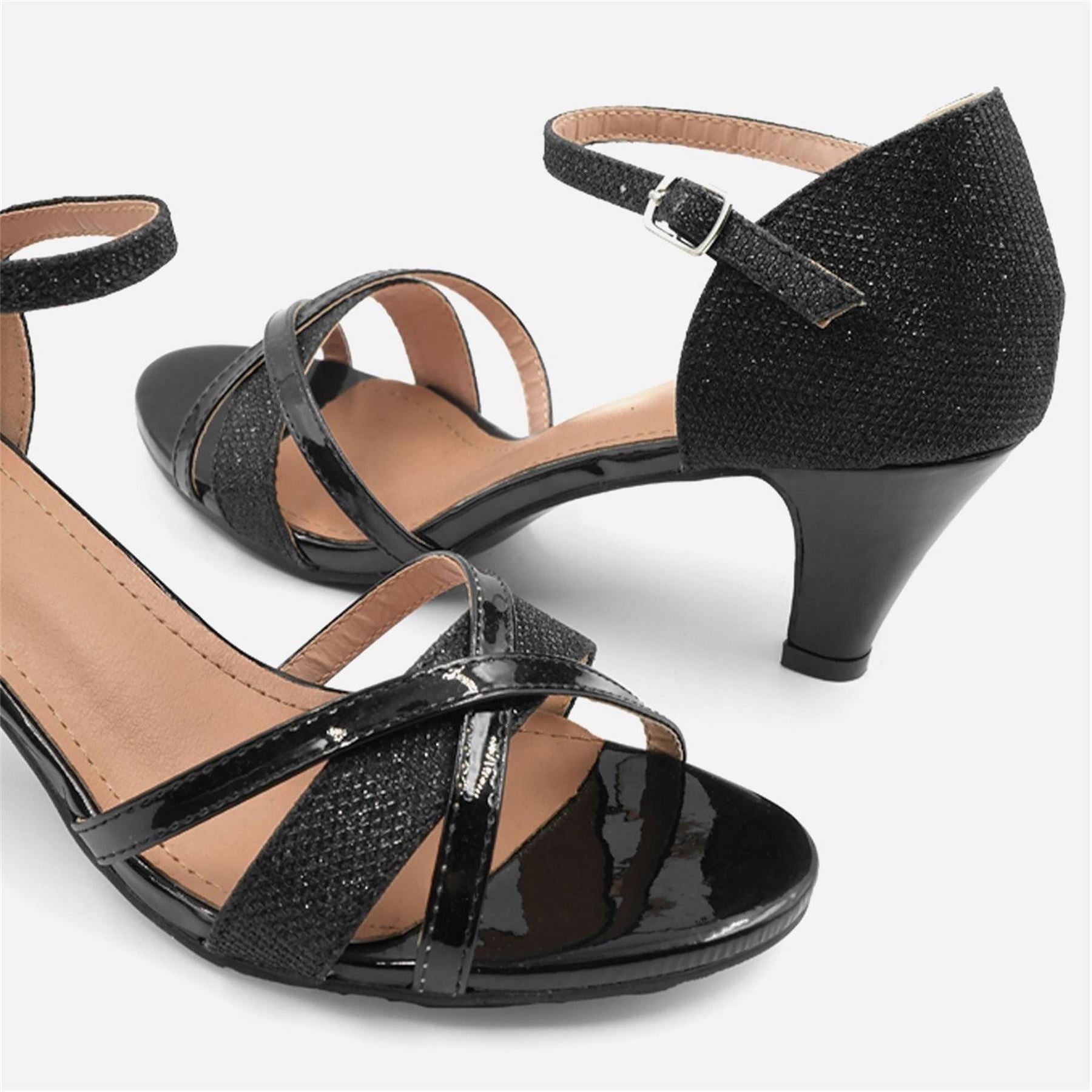 Wheres That From Artemis Metallic Open Toe Stiletto Heel Sandals