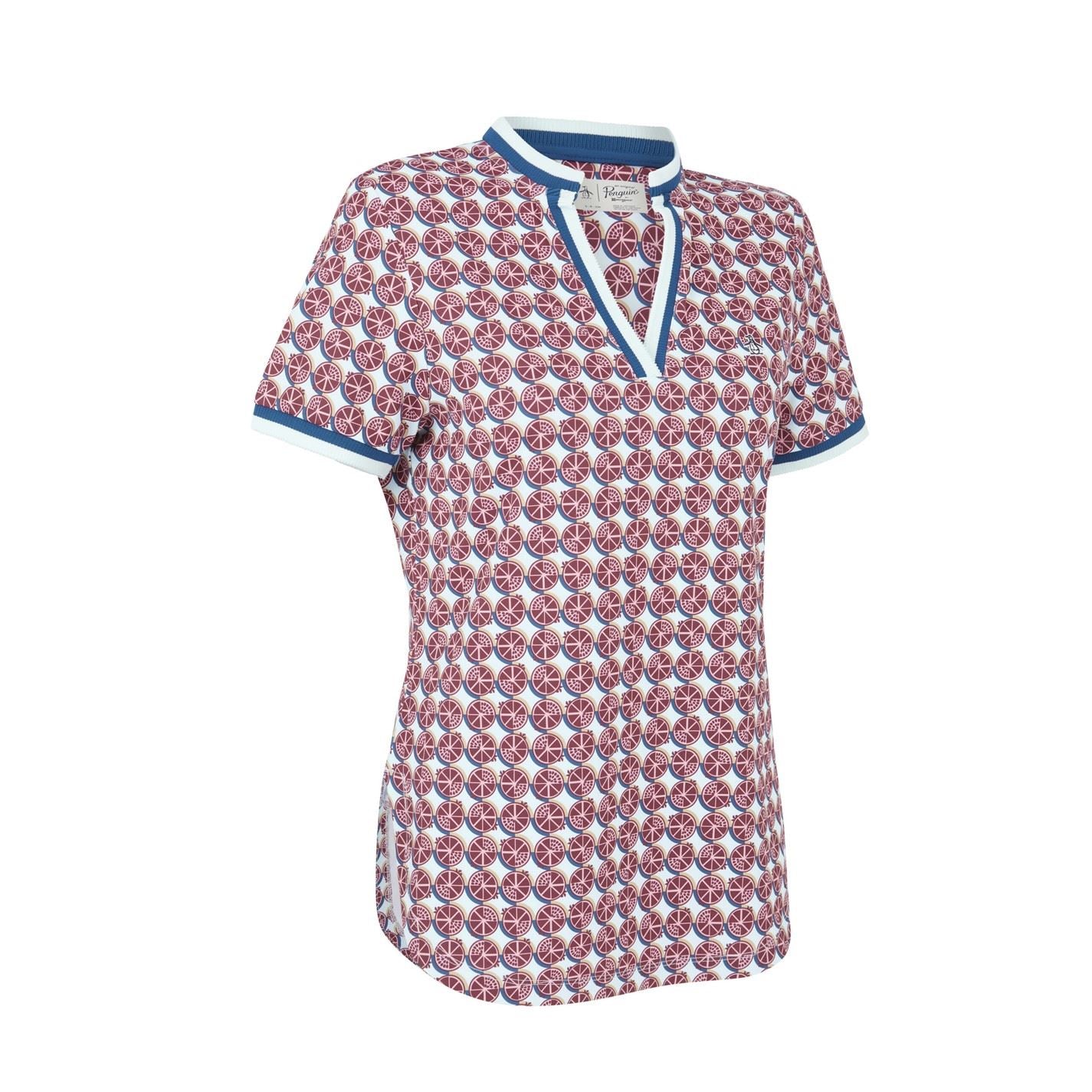 Original Penguin Golf Pmgr Geo V-Neck Regular Fit Shirt