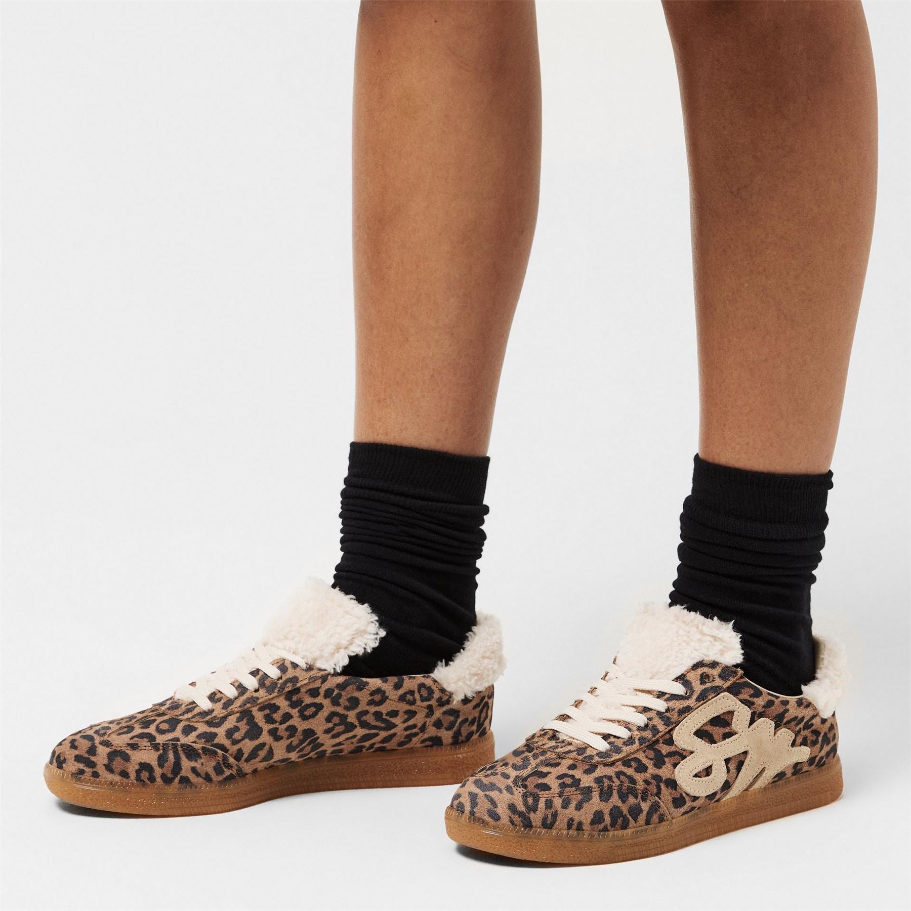 Steve Madden Elora Leopard Patterned Low Top Sneakers