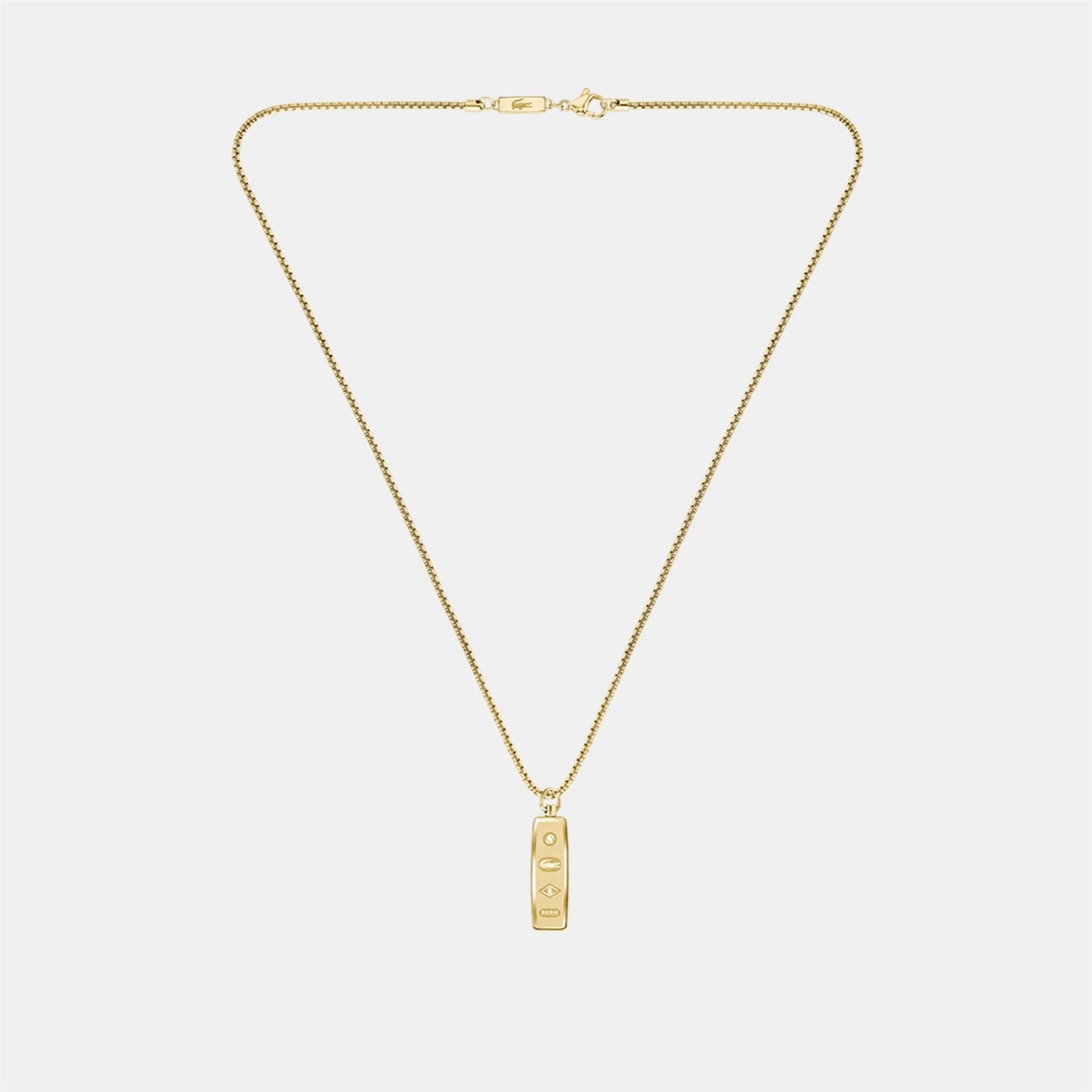 Lacoste Mens District  Reversible Pendant Necklace