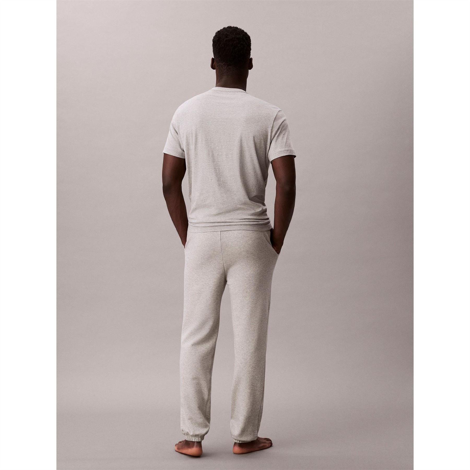 Calvin Klein Solid Patterned Elastic Cuff Joggers