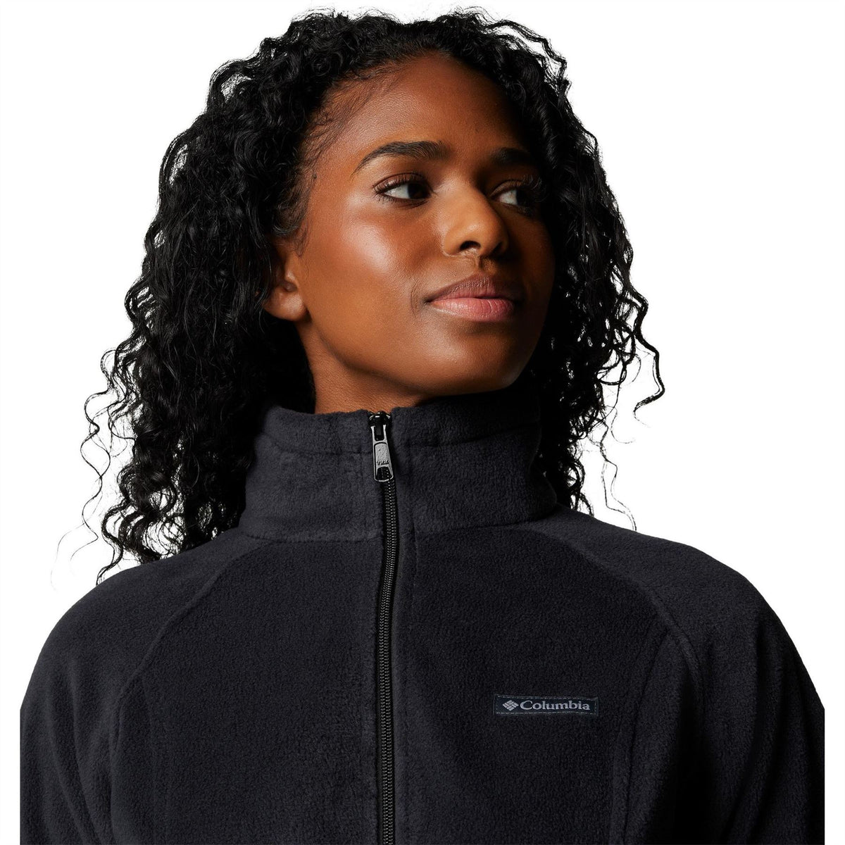 Columbia Benton Solid Patterned Full Zipper Ribbed Cuff Jacket