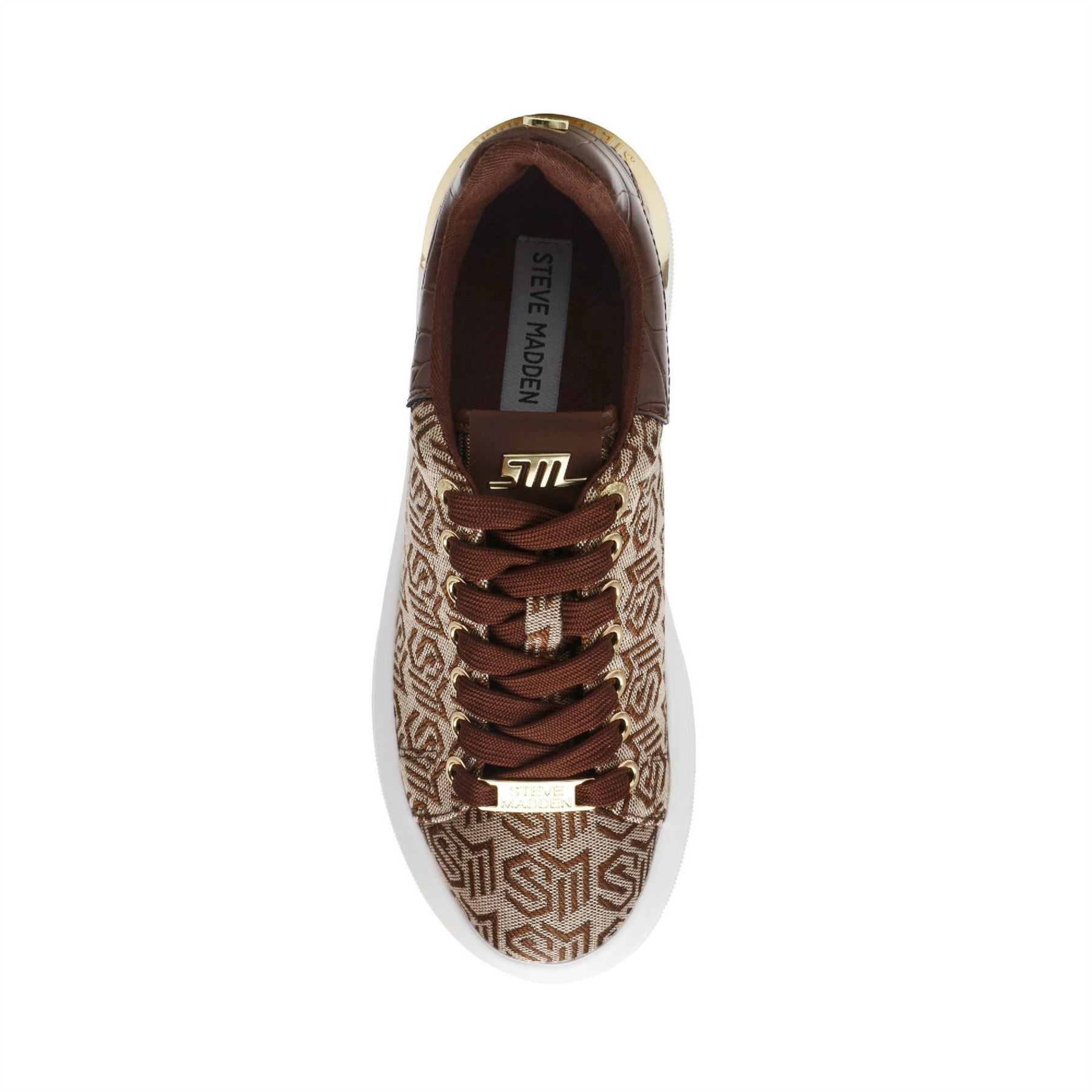 Steve Madden Glider 2 All-Over Logo Lace-Up Sneakers