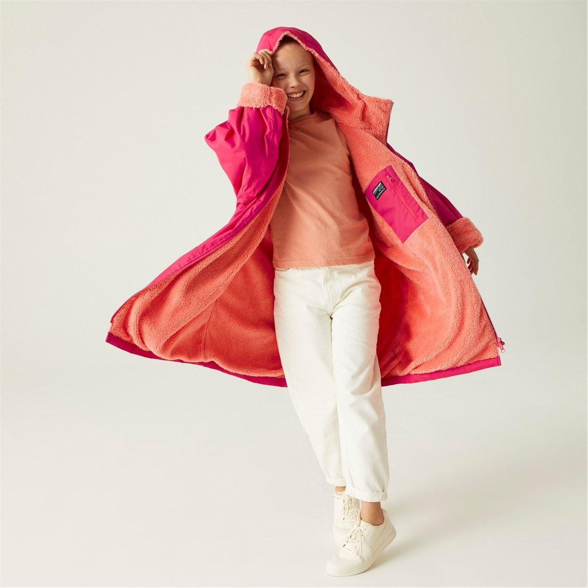 Regatta Kids Fleece Lined Oversized Fit Waterproof Robe