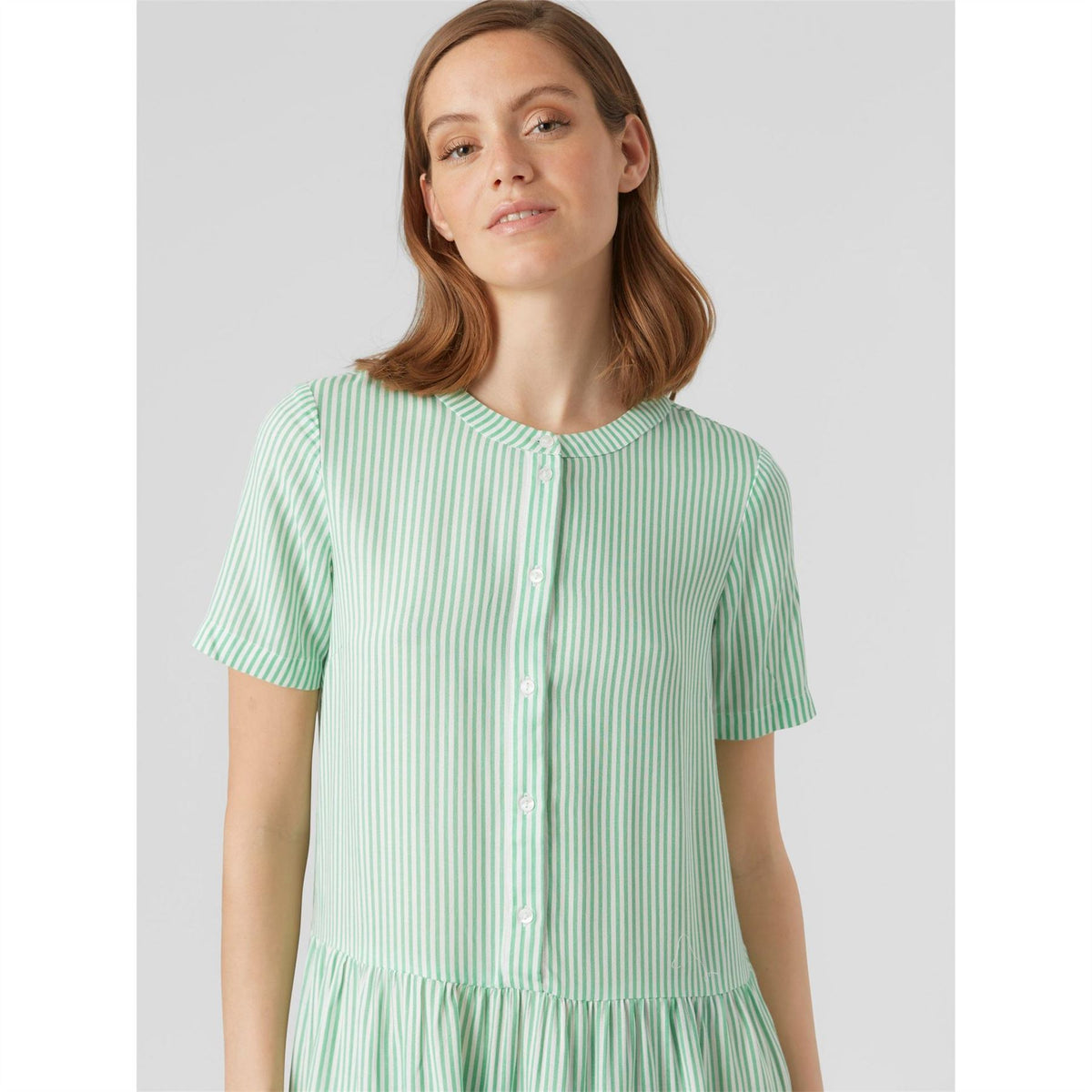 Vero Moda Bumpy Collared Neck Knee Length Dress