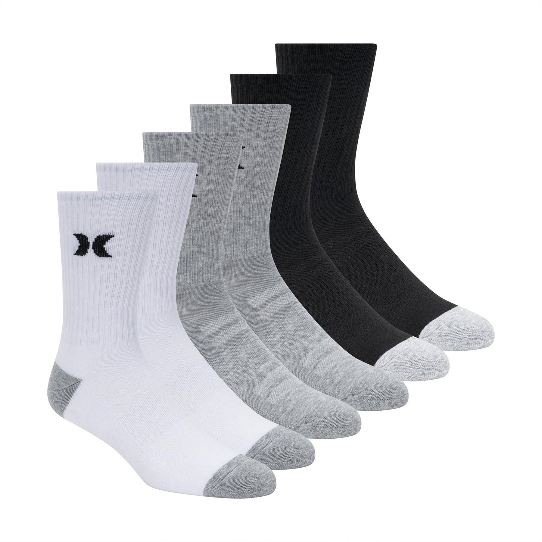 Hurley 6 Pack Crew Long Socks