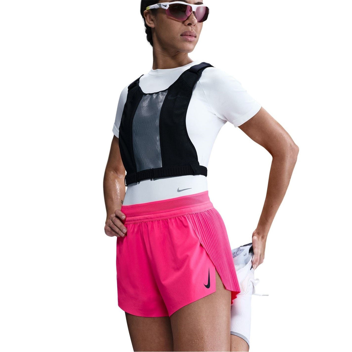 Nike Womens Aeroswift Dri Fit Adv Mid Rise 3 Running Shorts