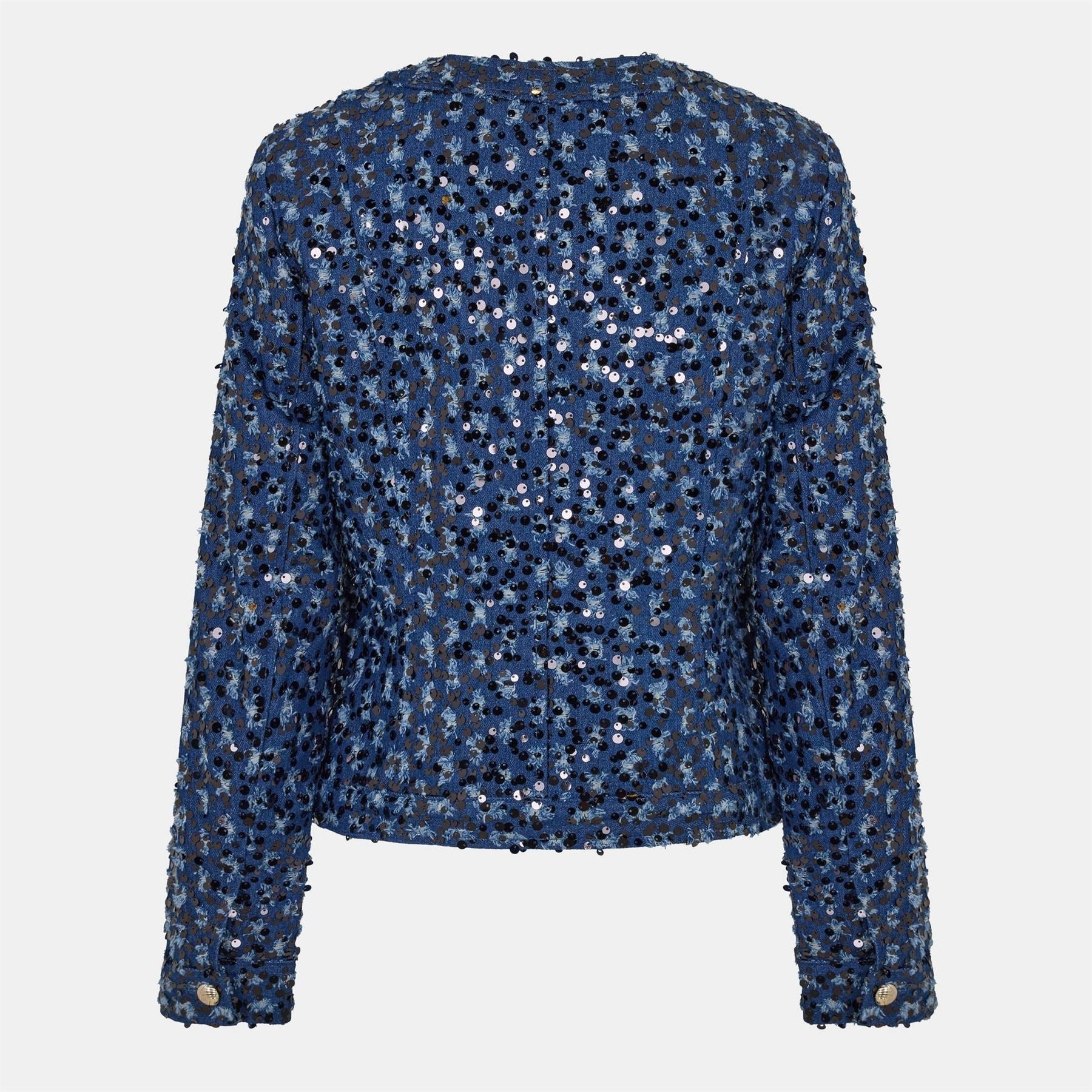 Karl Lagerfeld Floral Patterned Sequin Denim Jacket