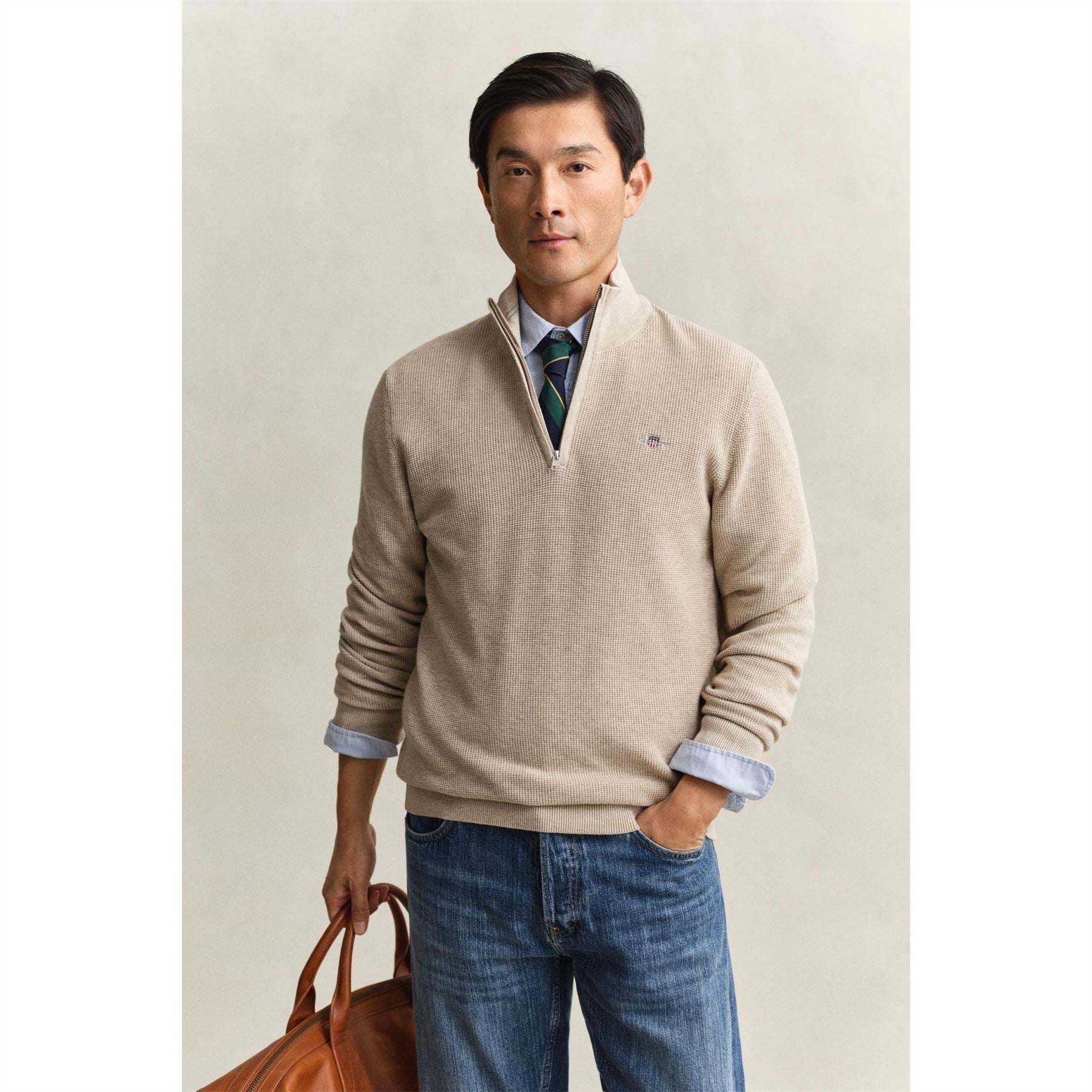 Gant Textrd Half Zip Sn62