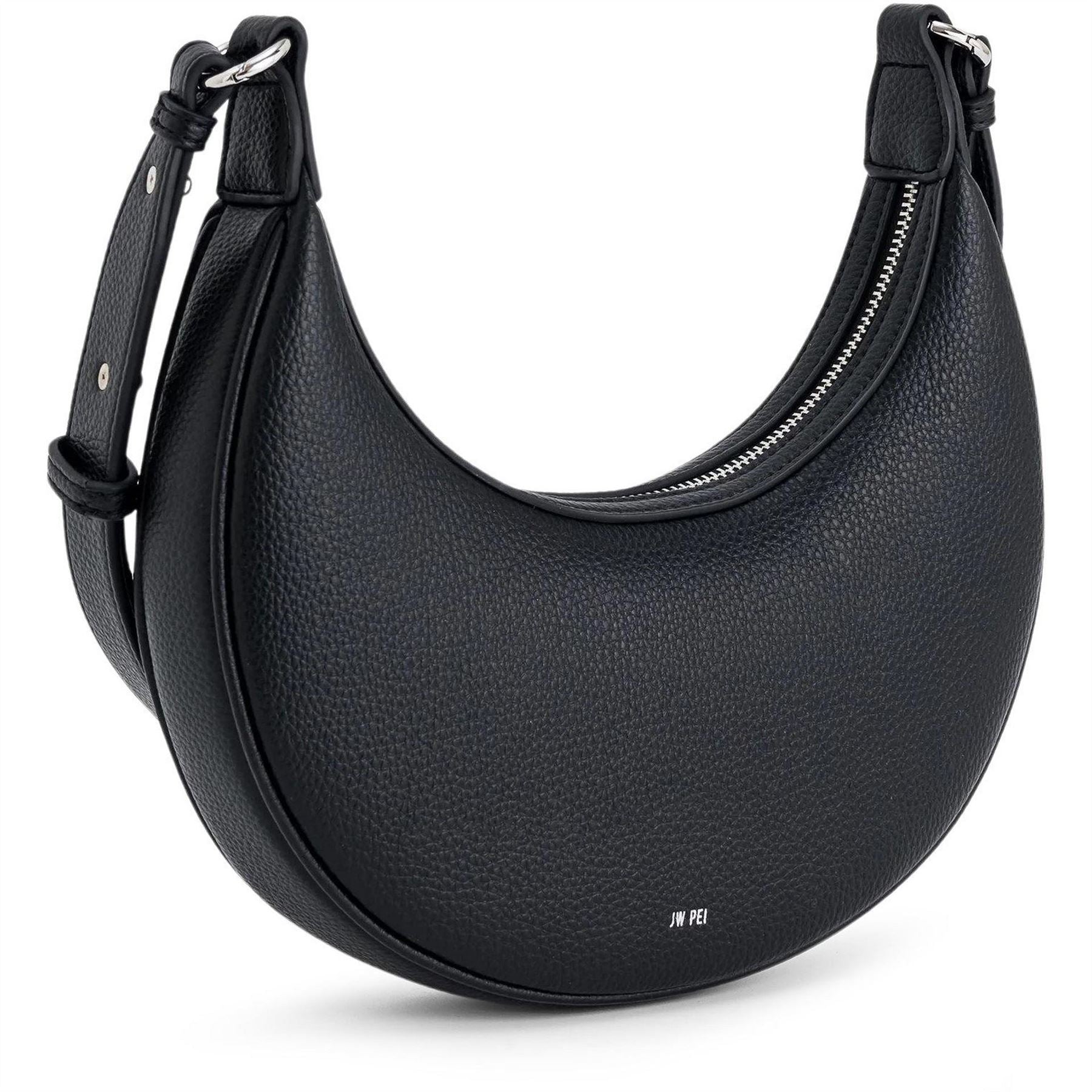 JW Pei Carly Crescent Shape Cross Body Bag with Logo