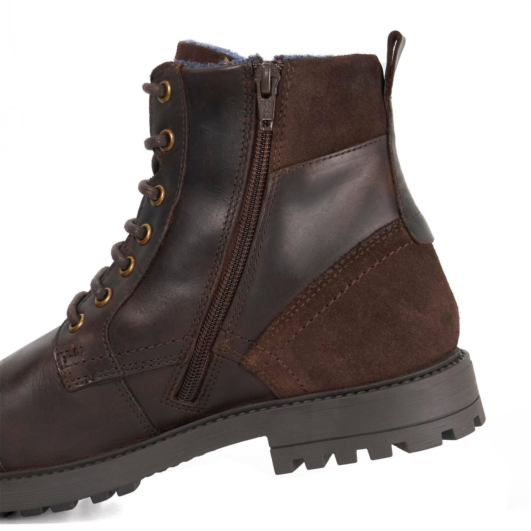 Dune London Lo Cayden Combat Boots Lace Up Low Heel