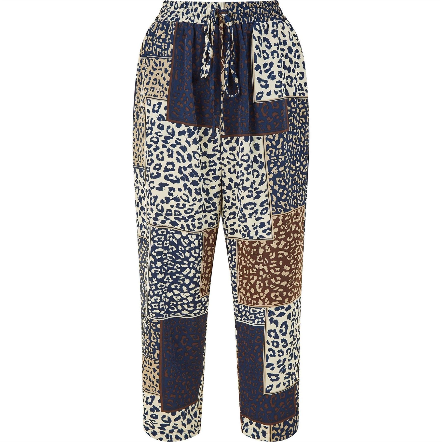 Yumi Patchwork Animal Print Trouser