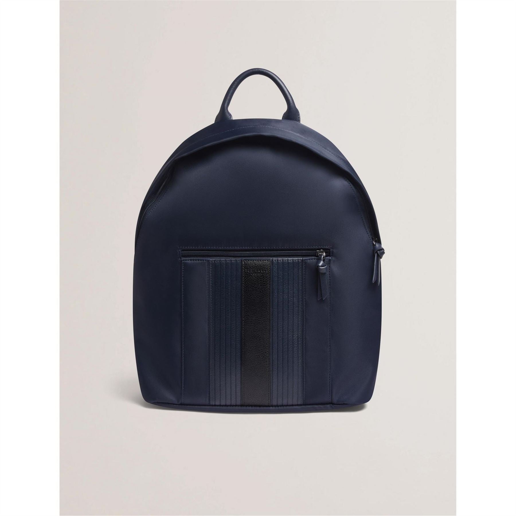 Ted Baker Striped Rectangle Shape Rucksack with Silver Tone Hardware
