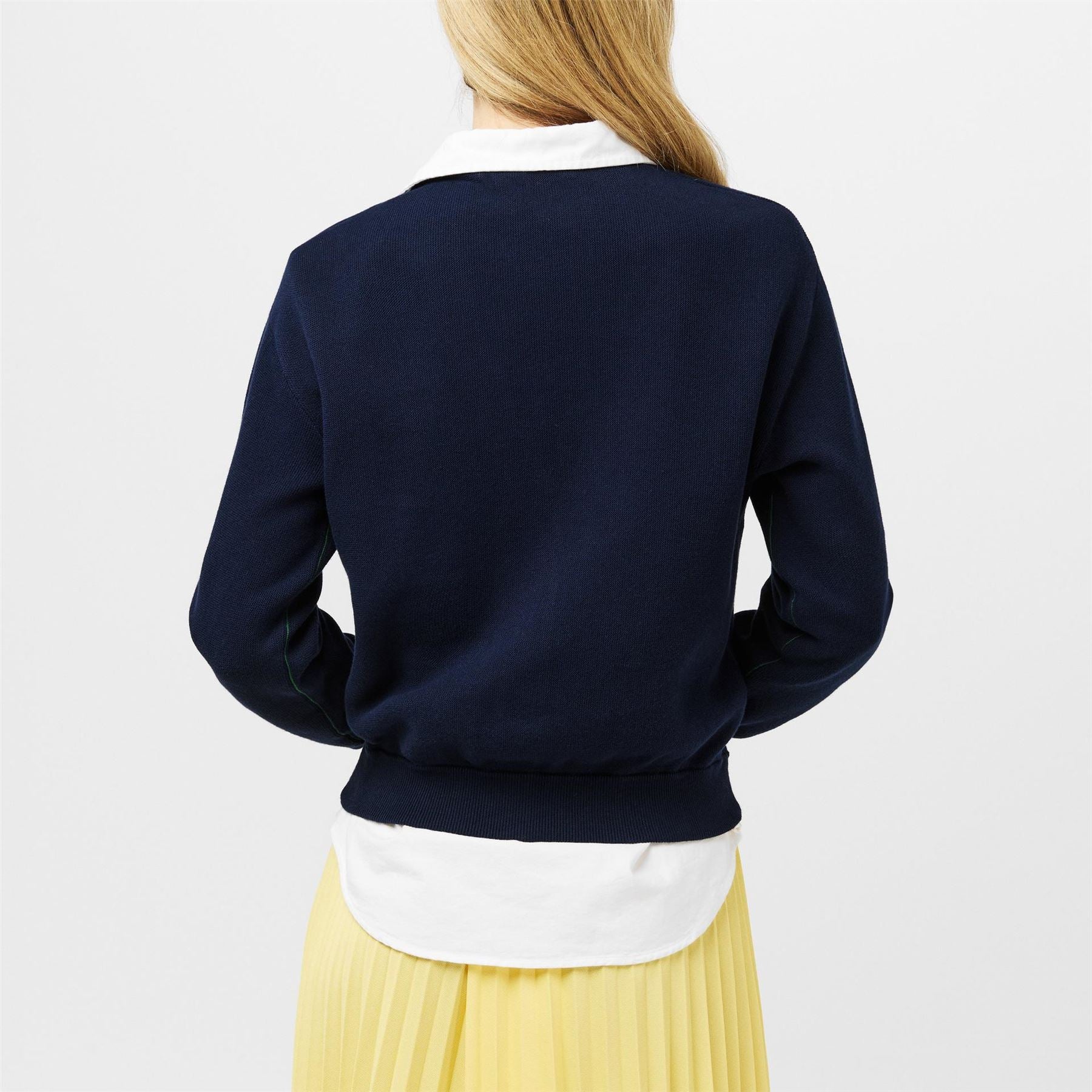 Lacoste V-Neck Relaxed Fit Long Sleeve Sweater
