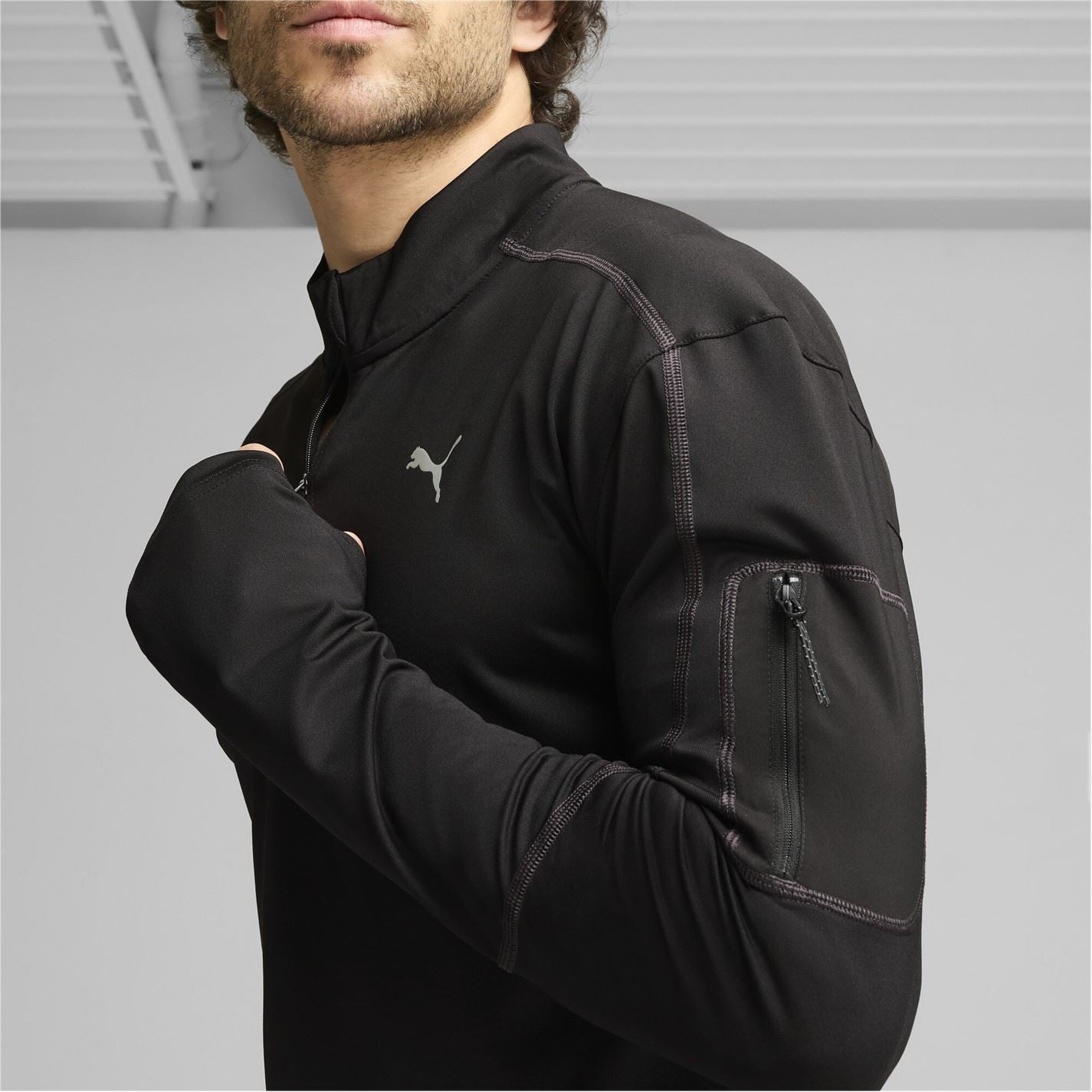 Puma Mens Quarter Zip Performance Tracksuit Top