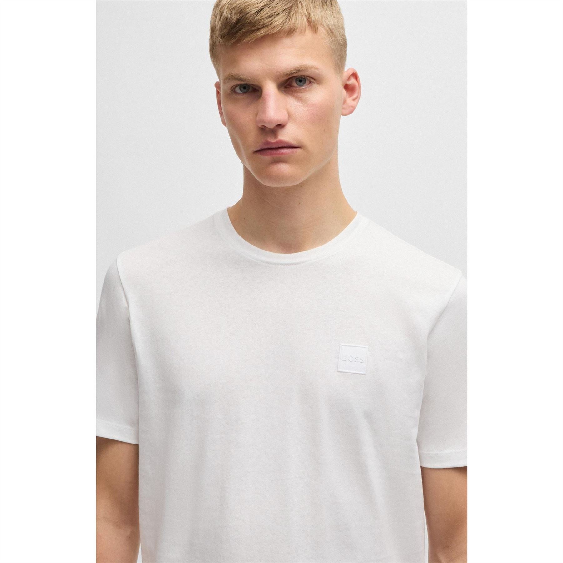 Boss BOSS ORANGE Tales T Shirt with Logo Patch Premium Cotton