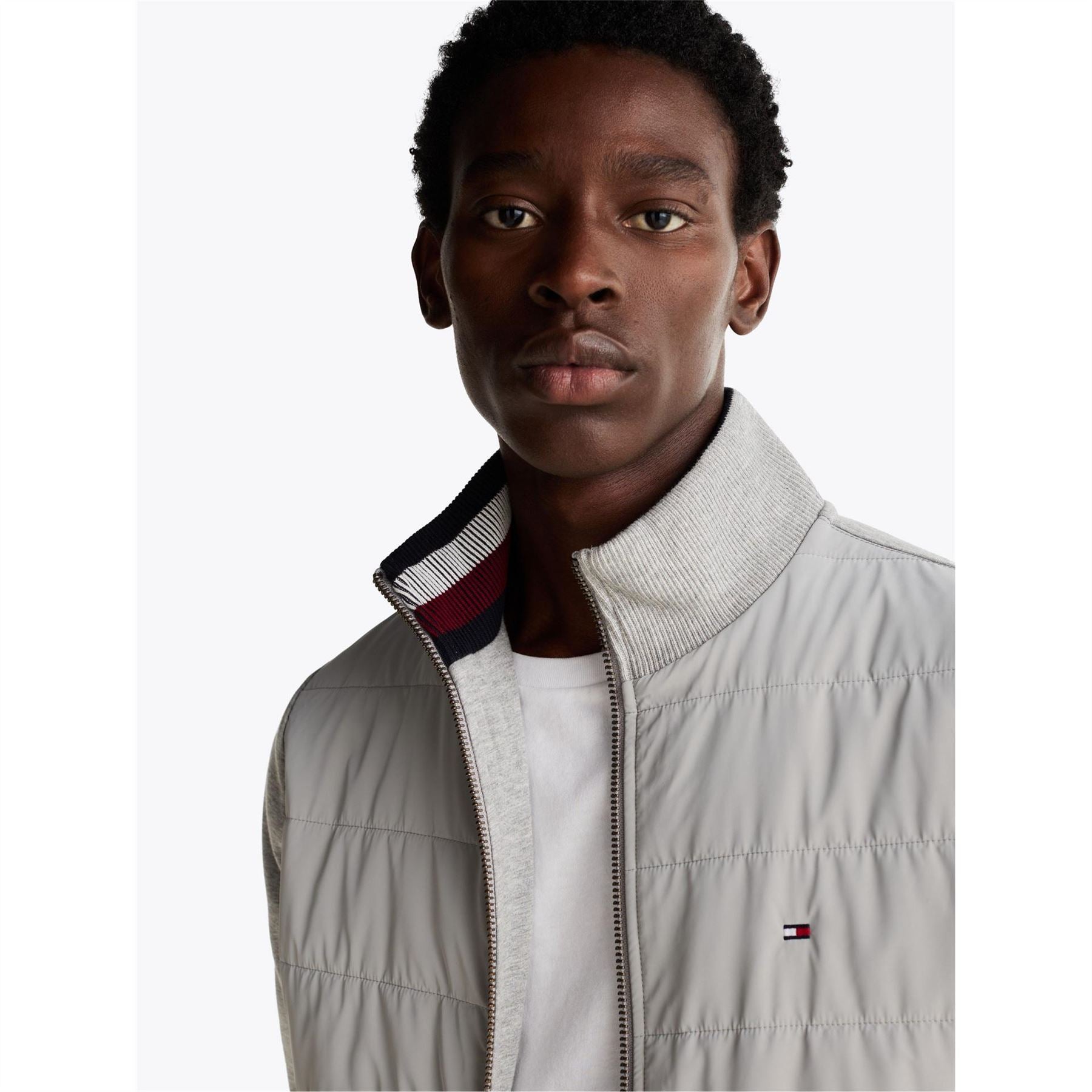 Tommy Hilfiger Cotton Long Sleeve Zip Hybrid Jacket