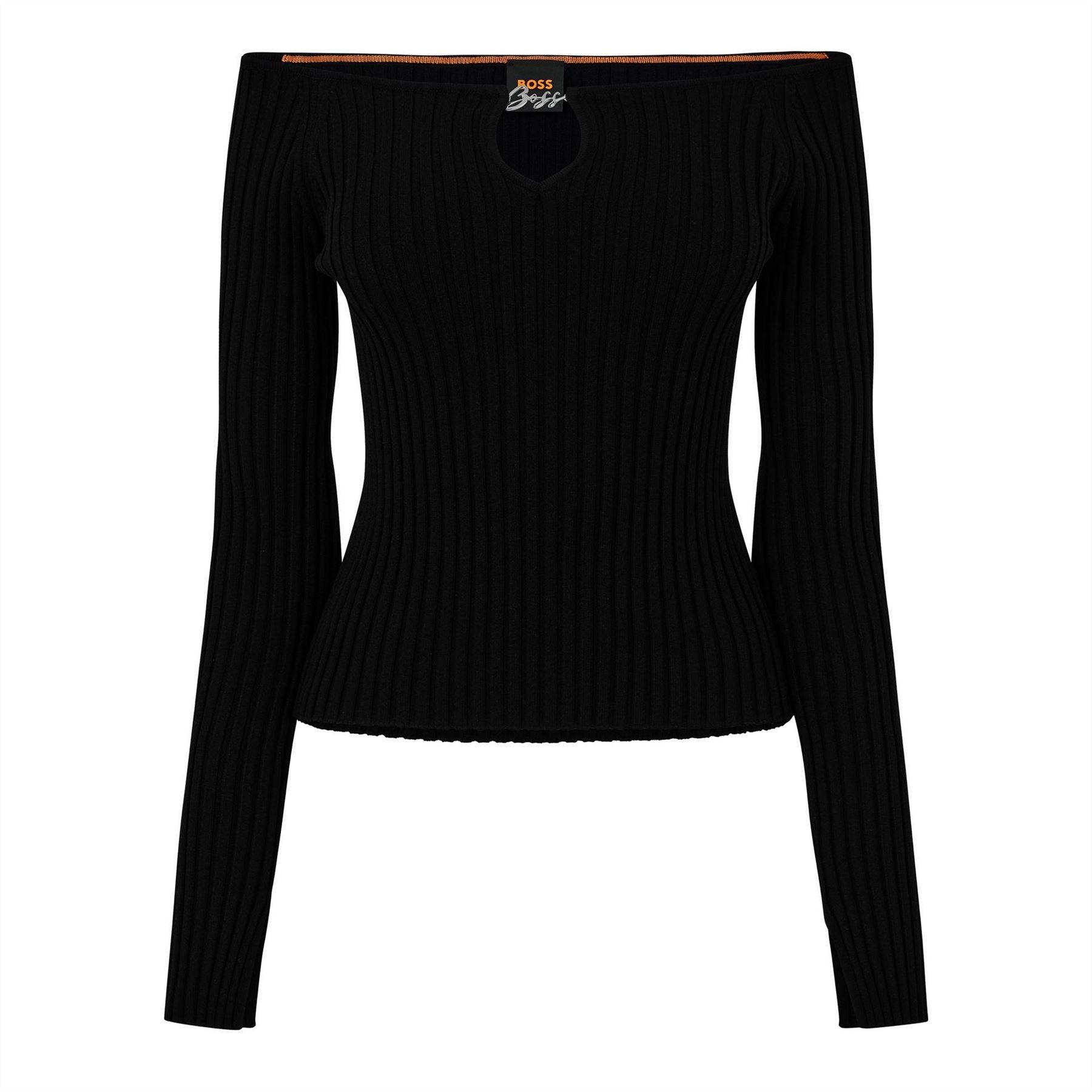 Boss Off-The-Shoulder Slim Fit Sweater