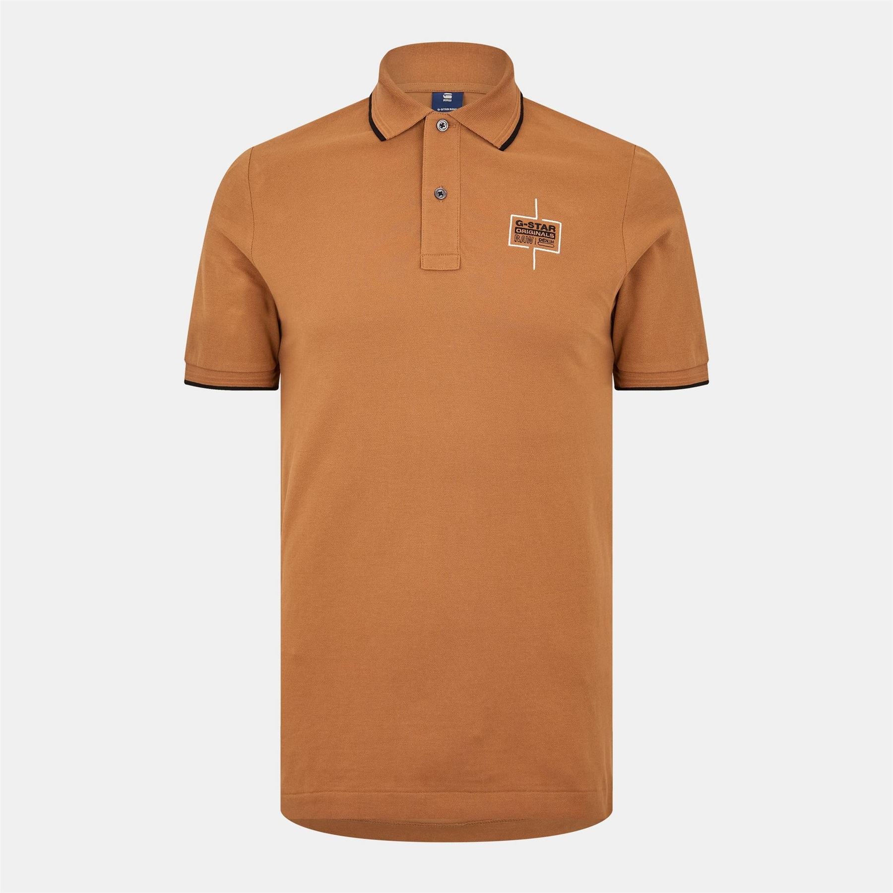 G Star Logo Striped Polo