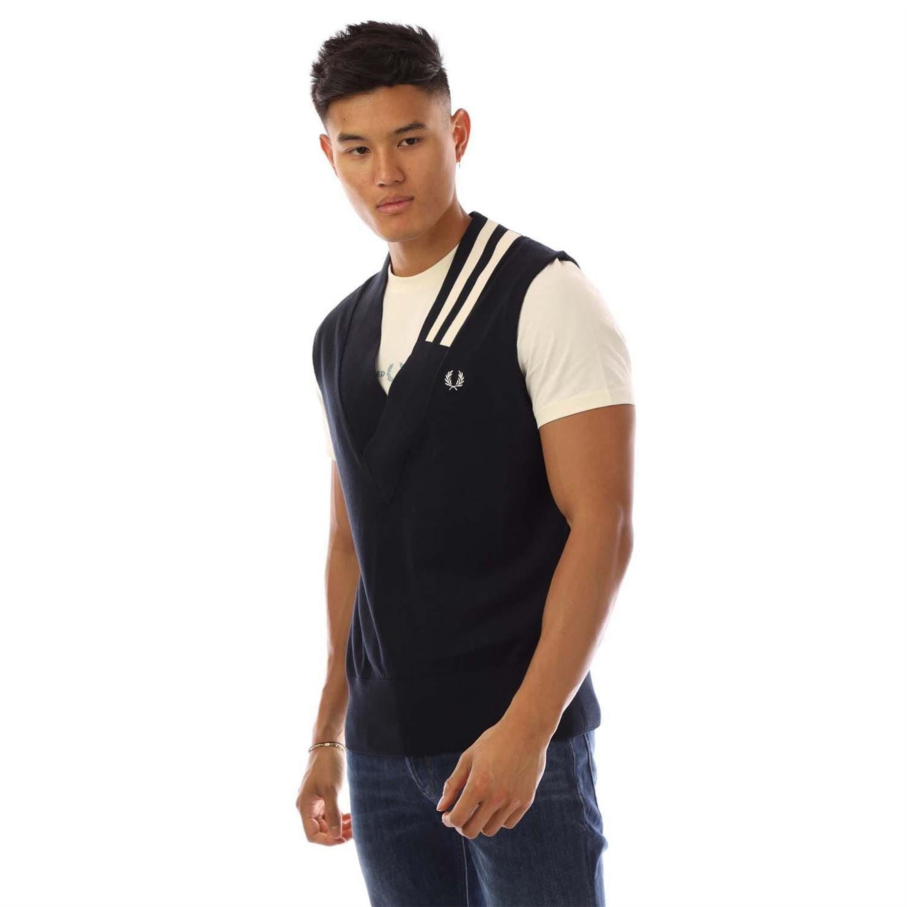 Fred Perry Neck Broken Tipped Tank Top