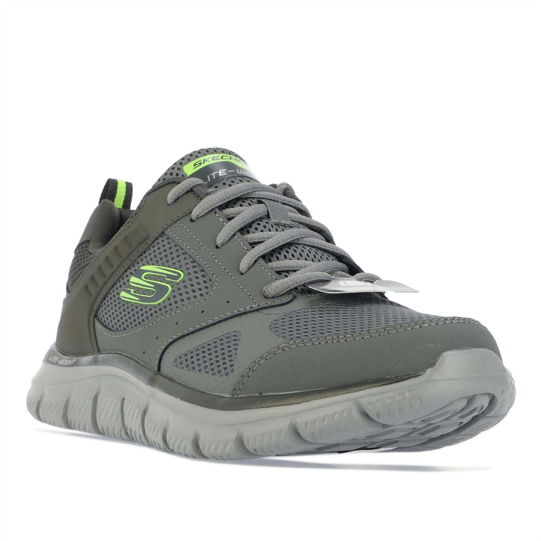 Skechers Mens Mesh Lace Up Sneaker W Overlays  And  Low Top Trainers