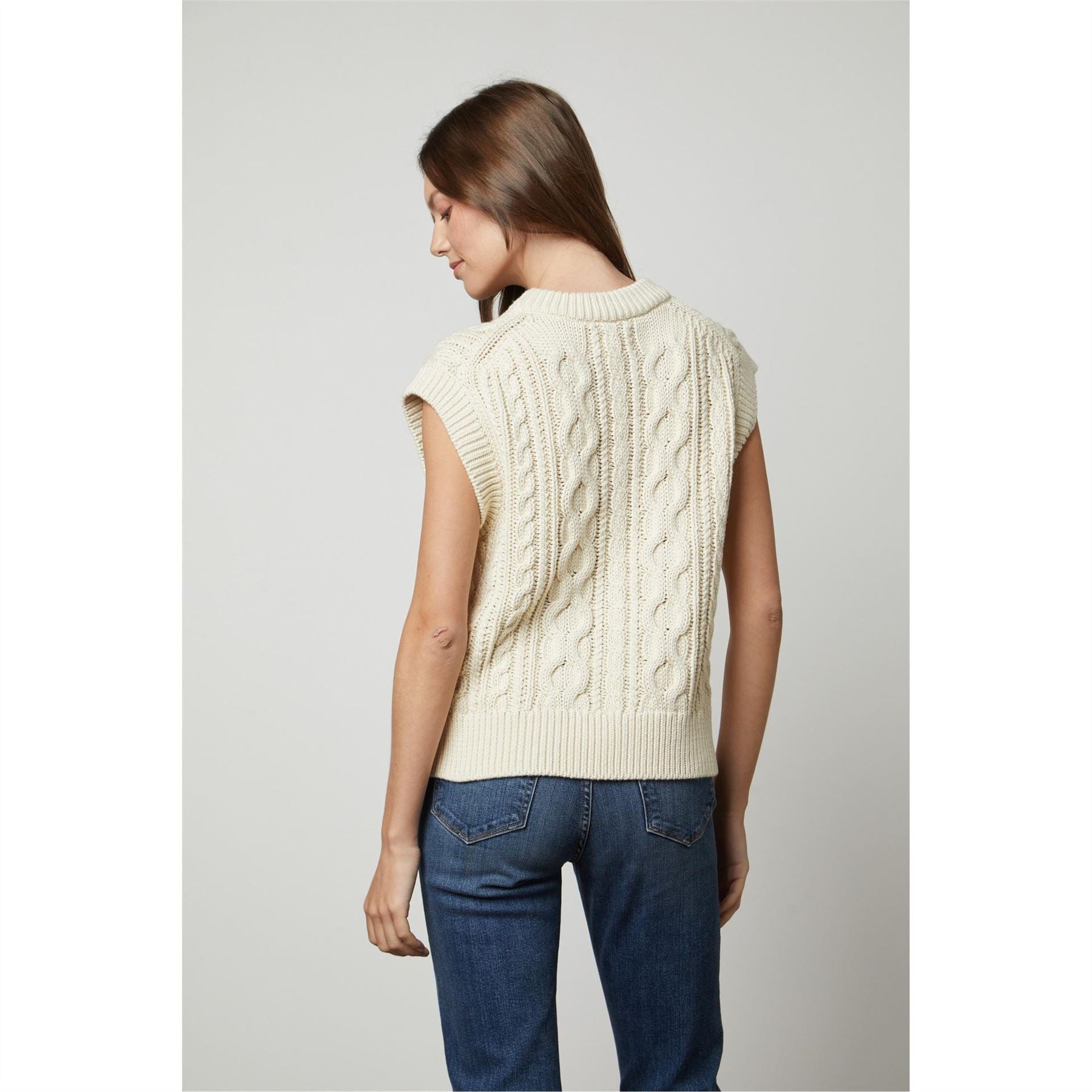 Velvet by Graham and Spencer Regular Fit V-Neck Puff Sleeve Blouse